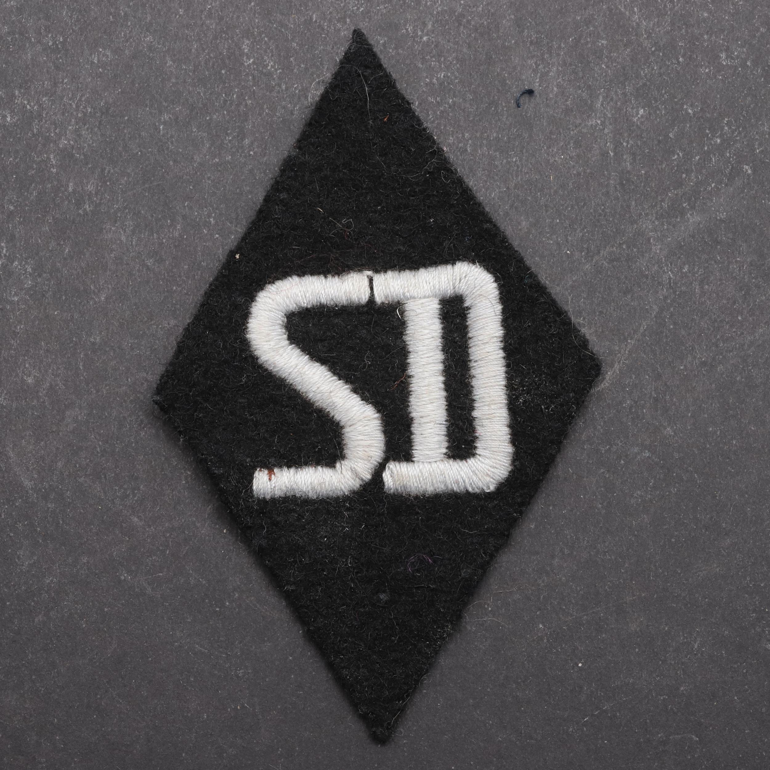 A SECOND WORLD WAR GERMAN SD ARM BADGE.