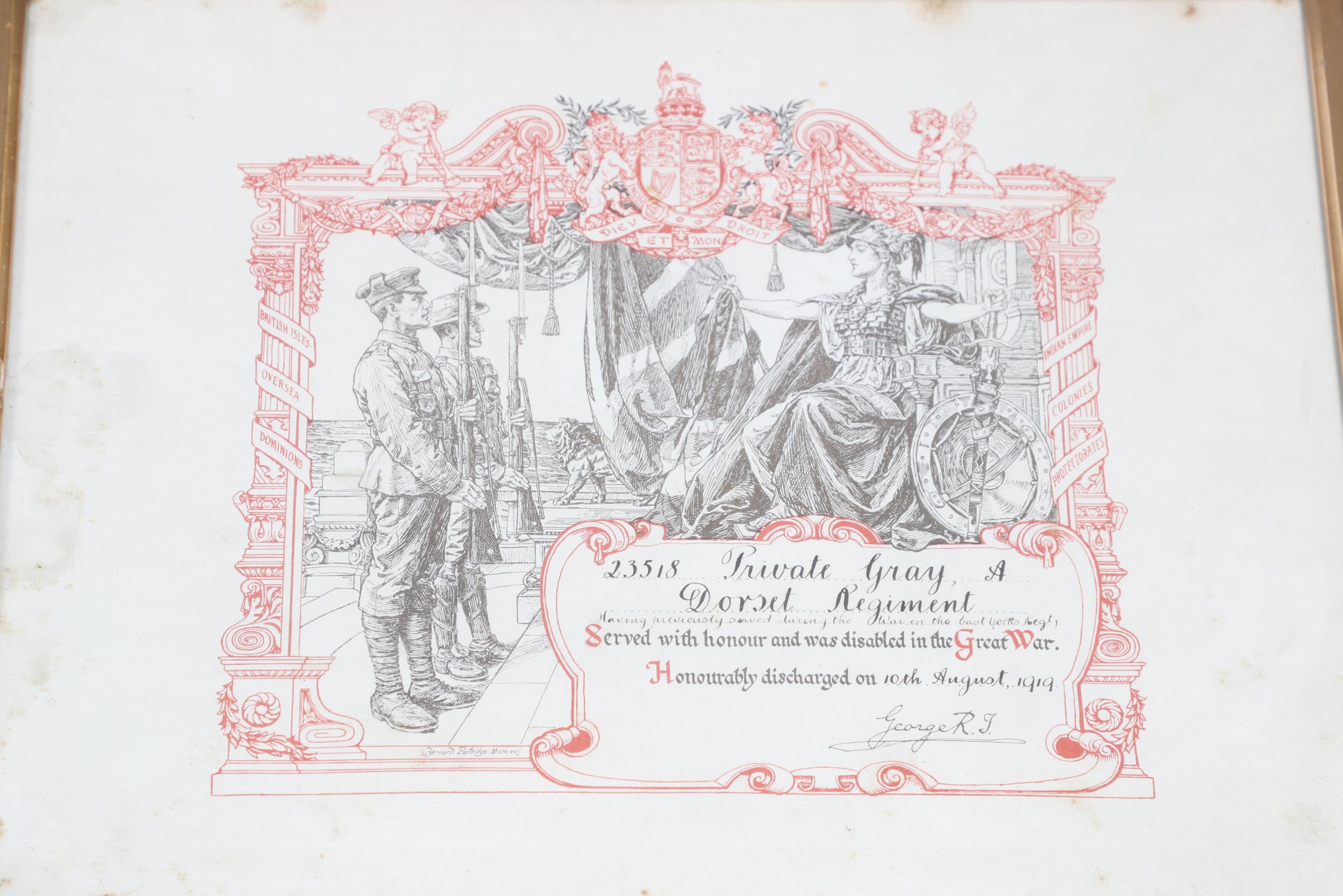 THREE FIRST WORLD HONOURABLE DISCHARGE CERTIFICATES. - Image 3 of 10