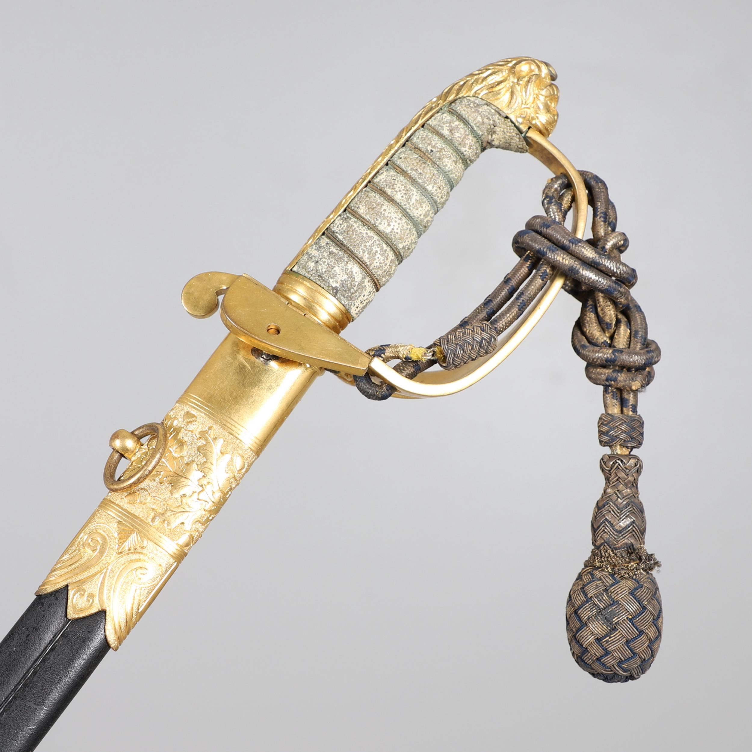 A VICTORIAN 1827 PATTERN ADMIRALS SWORD AND SCABBARD. - Image 3 of 22
