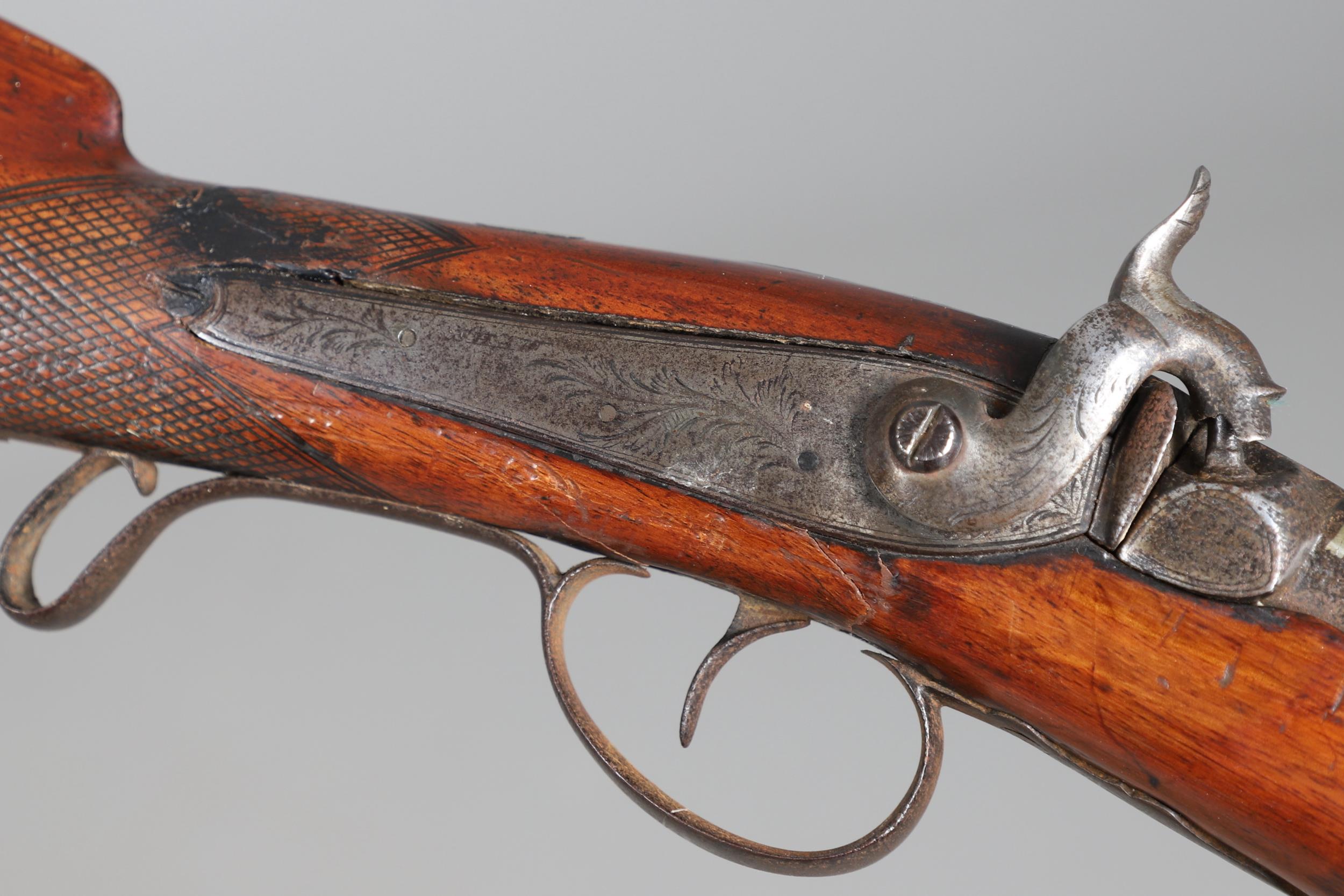A 19TH CENTURY PERCUSSION SPORTING GUN. - Image 3 of 18