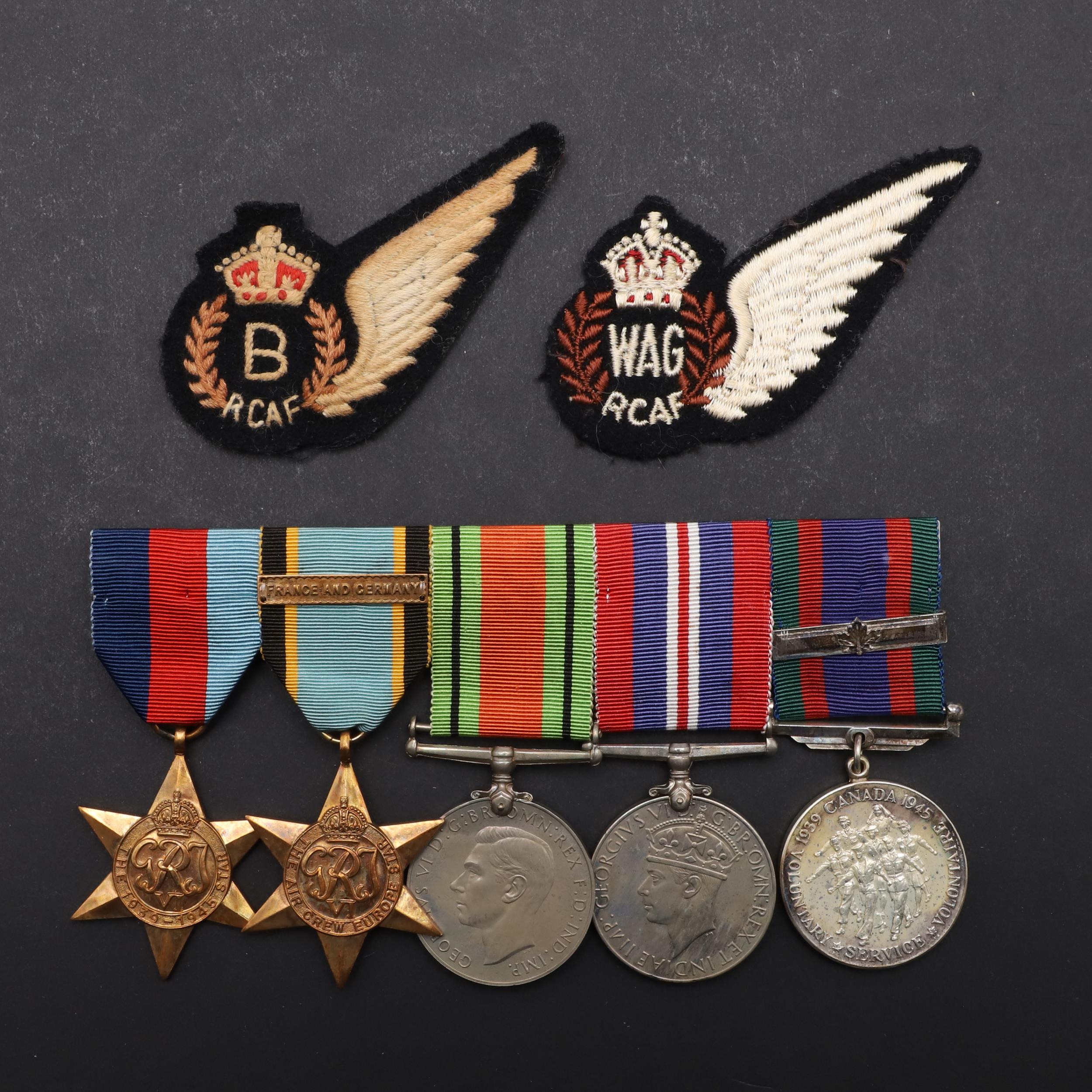 A SECOND WORLD WAR GROUP OF FIVE INCLUDING AIR CREW EUROPE STAR.