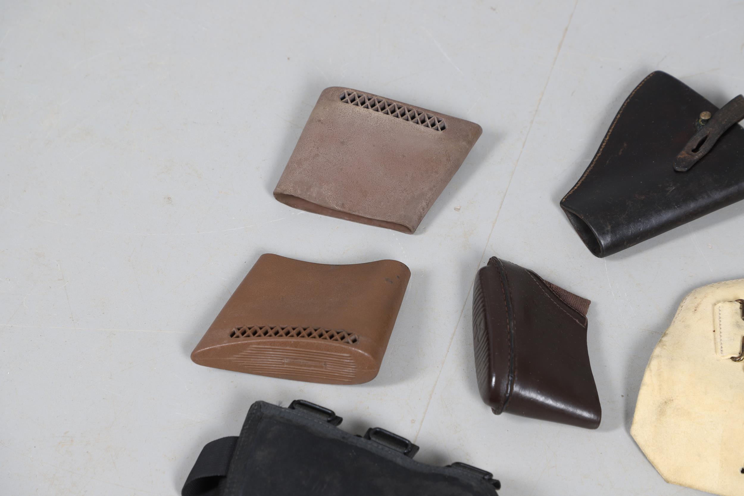 A BROWN LEATHER PISTOL HOLSTER AND OTHERS SIMILAR. - Image 6 of 6