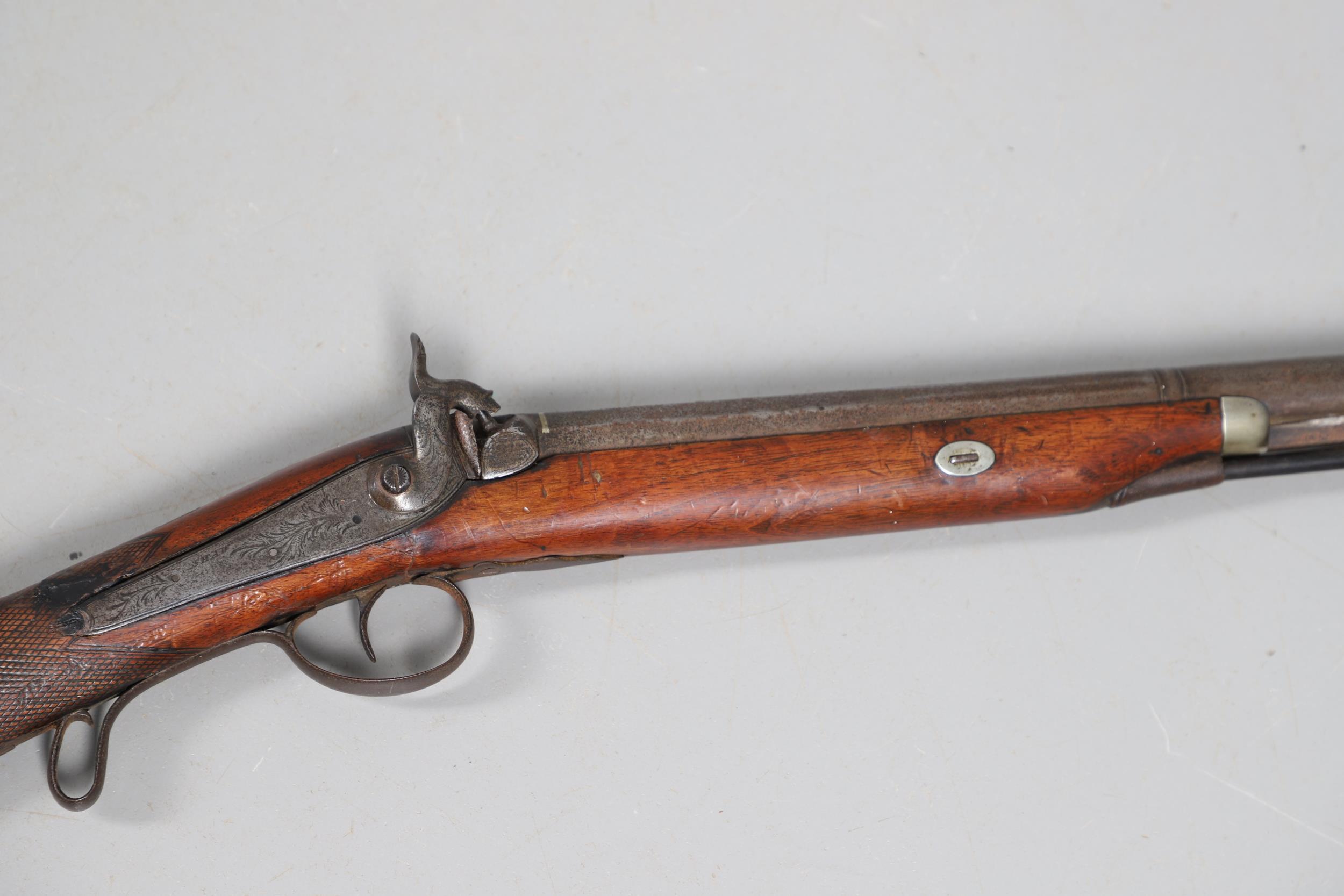 A 19TH CENTURY PERCUSSION SPORTING GUN. - Image 12 of 18