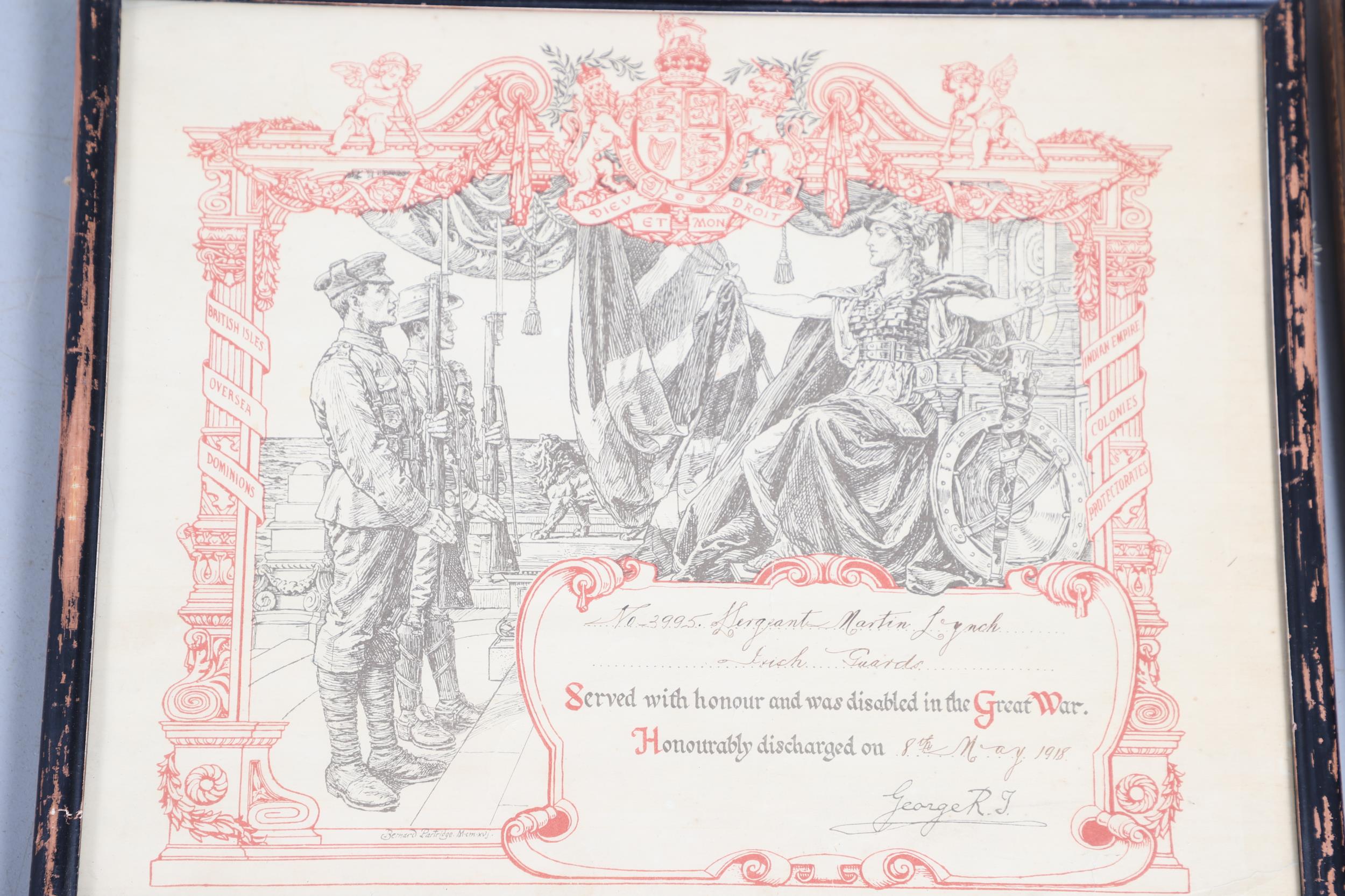 THREE FIRST WORLD HONOURABLE DISCHARGE CERTIFICATES. - Image 6 of 10