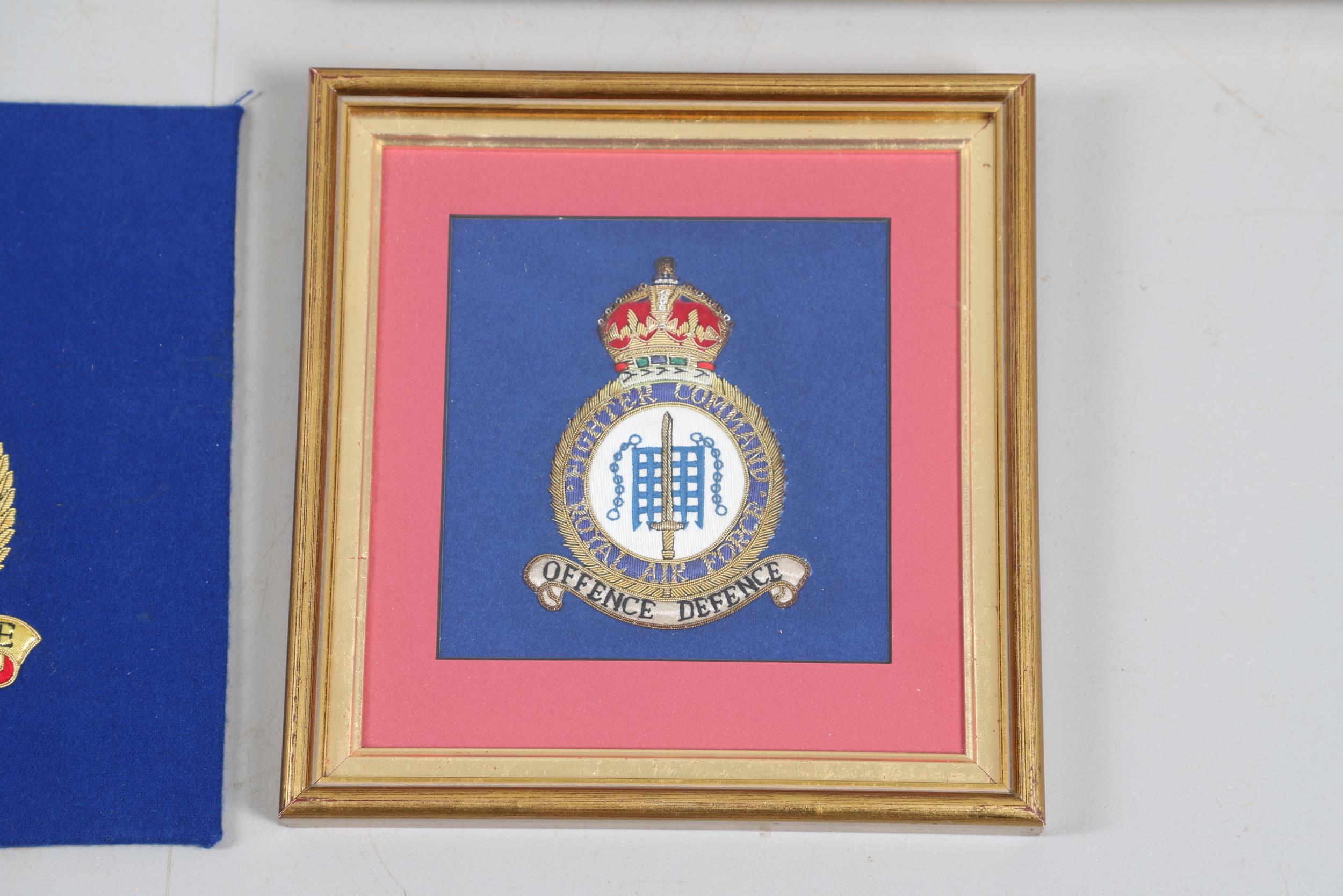 A COLLECTION OF FRAMED NEEDLEWORK MILITARY AND ROYAL CRESTS. - Image 10 of 16