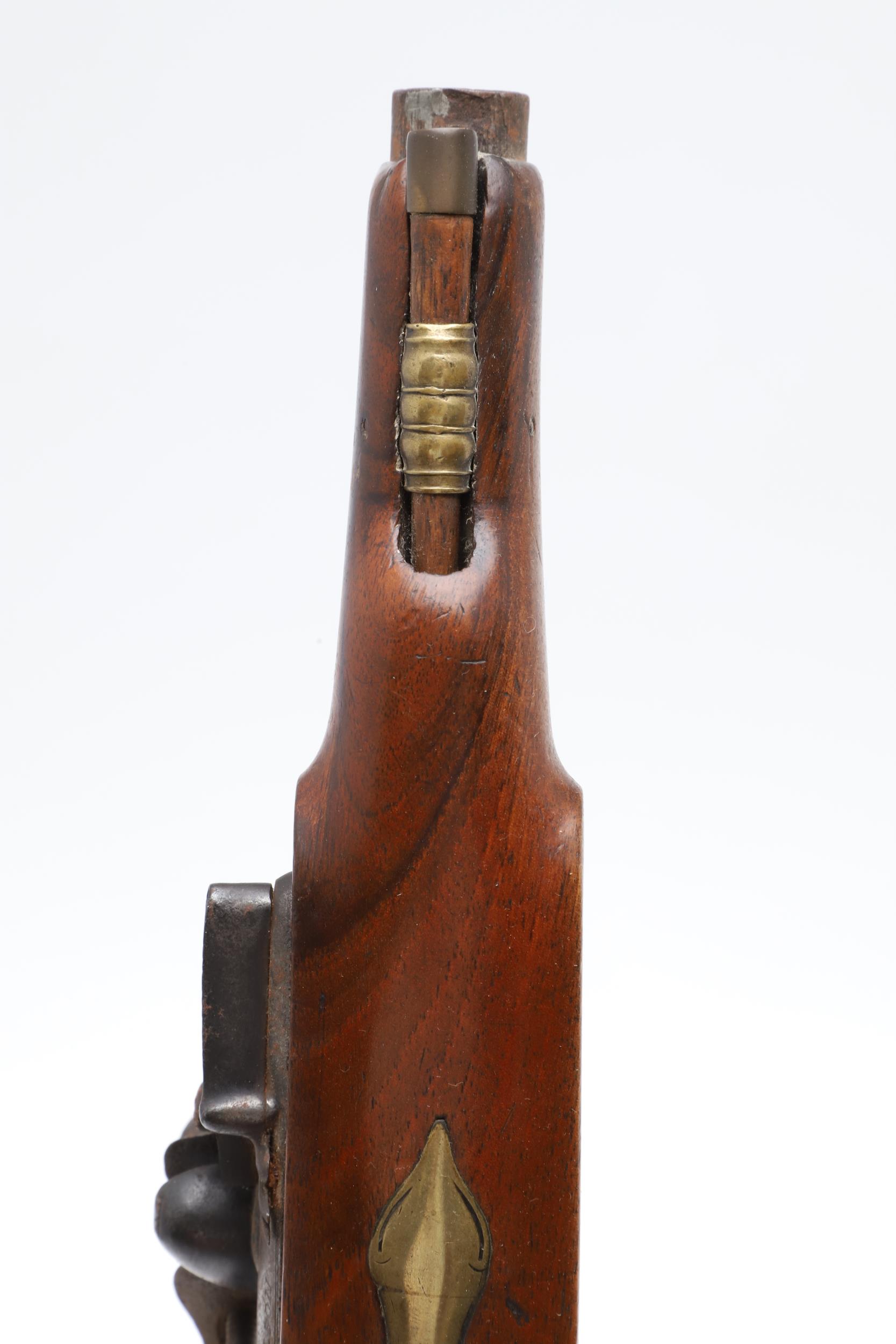 AN EARLY 19TH CENTURY OVERCOAT PISTOL BY C. MALDON. - Image 6 of 10