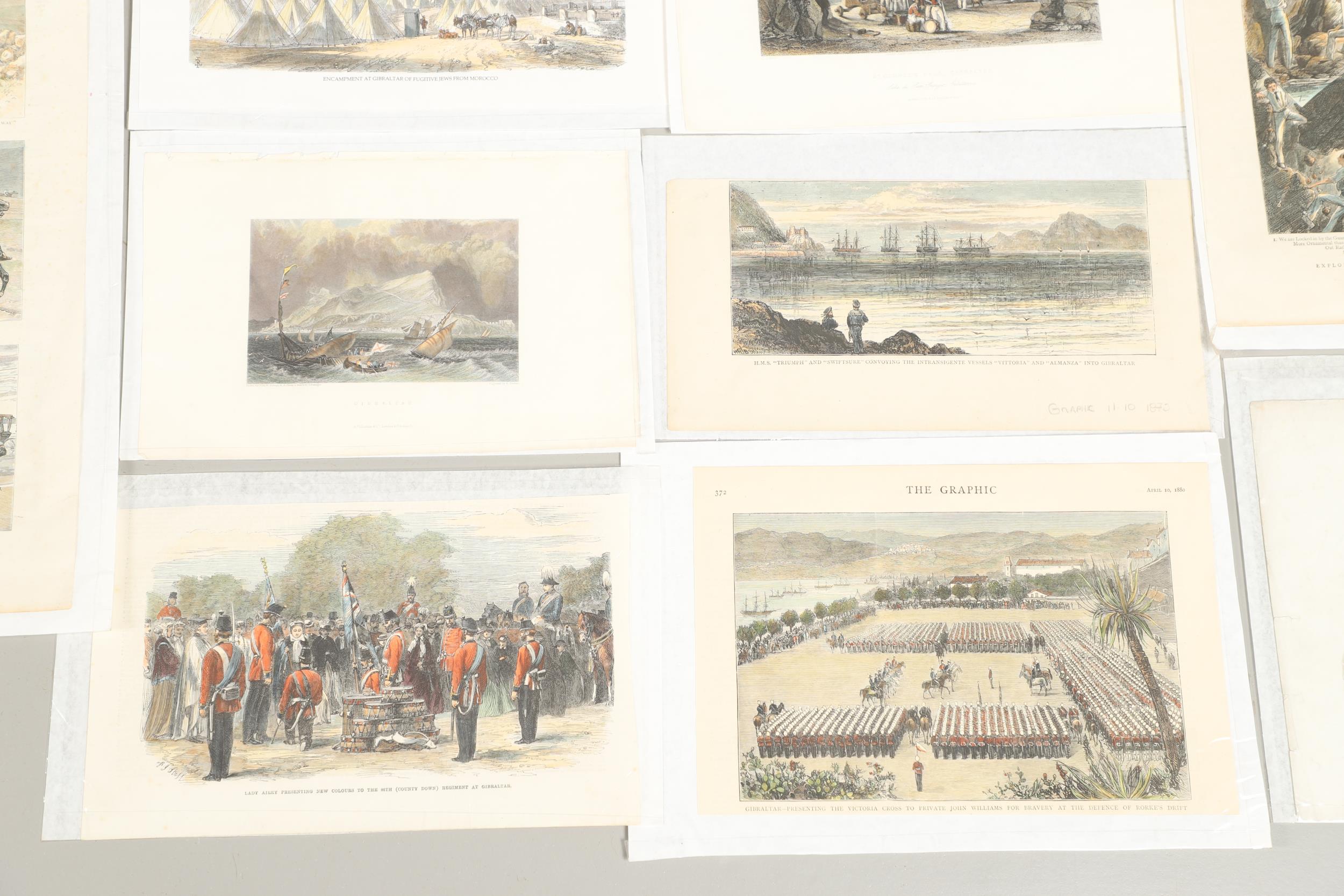 A COLLECTION OF VICTORIAN COLOURED PRINTS OF MILITARY SUBJECTS RELATING TO GIBRALTAR. - Bild 19 aus 20