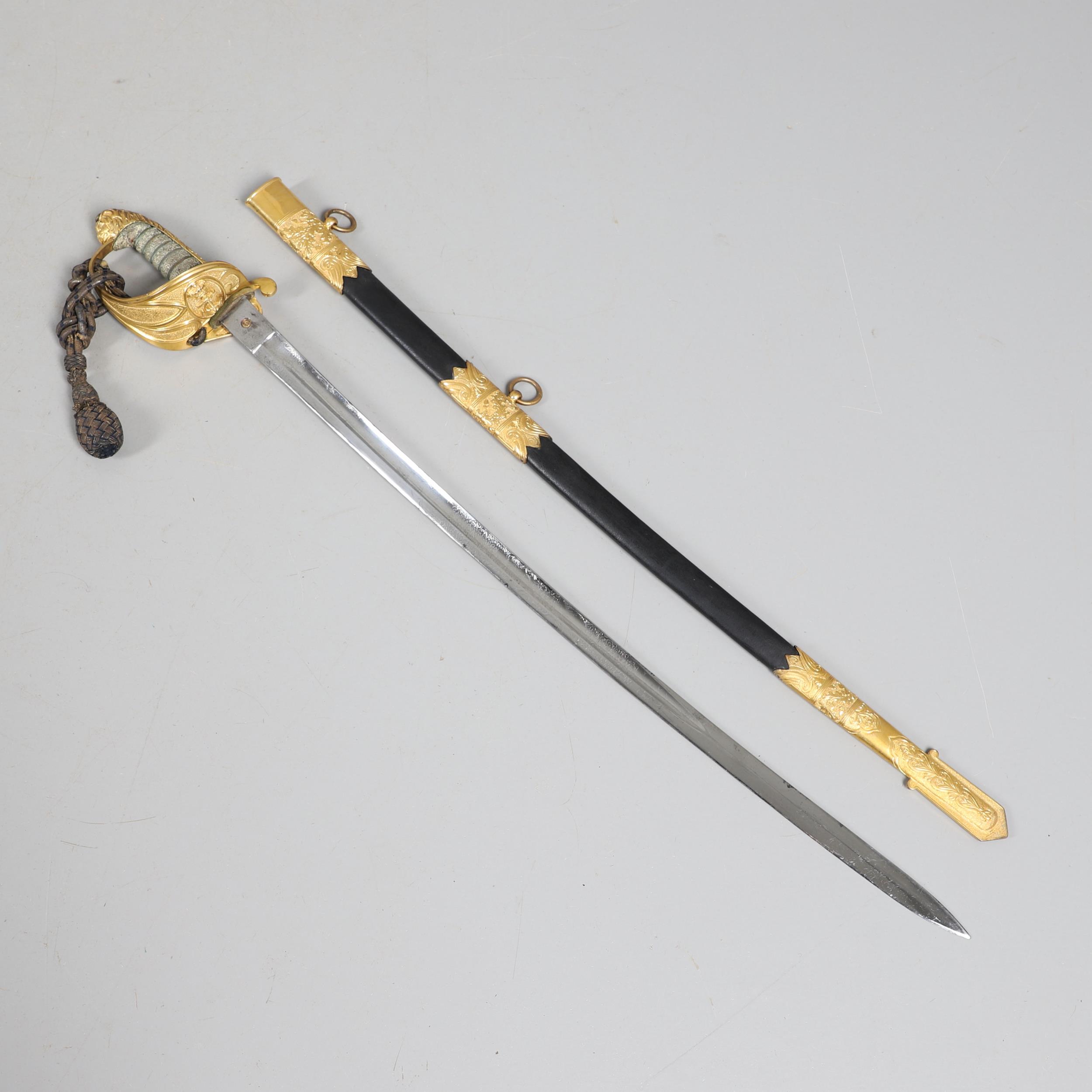 A VICTORIAN 1827 PATTERN ADMIRALS SWORD AND SCABBARD. - Image 6 of 22