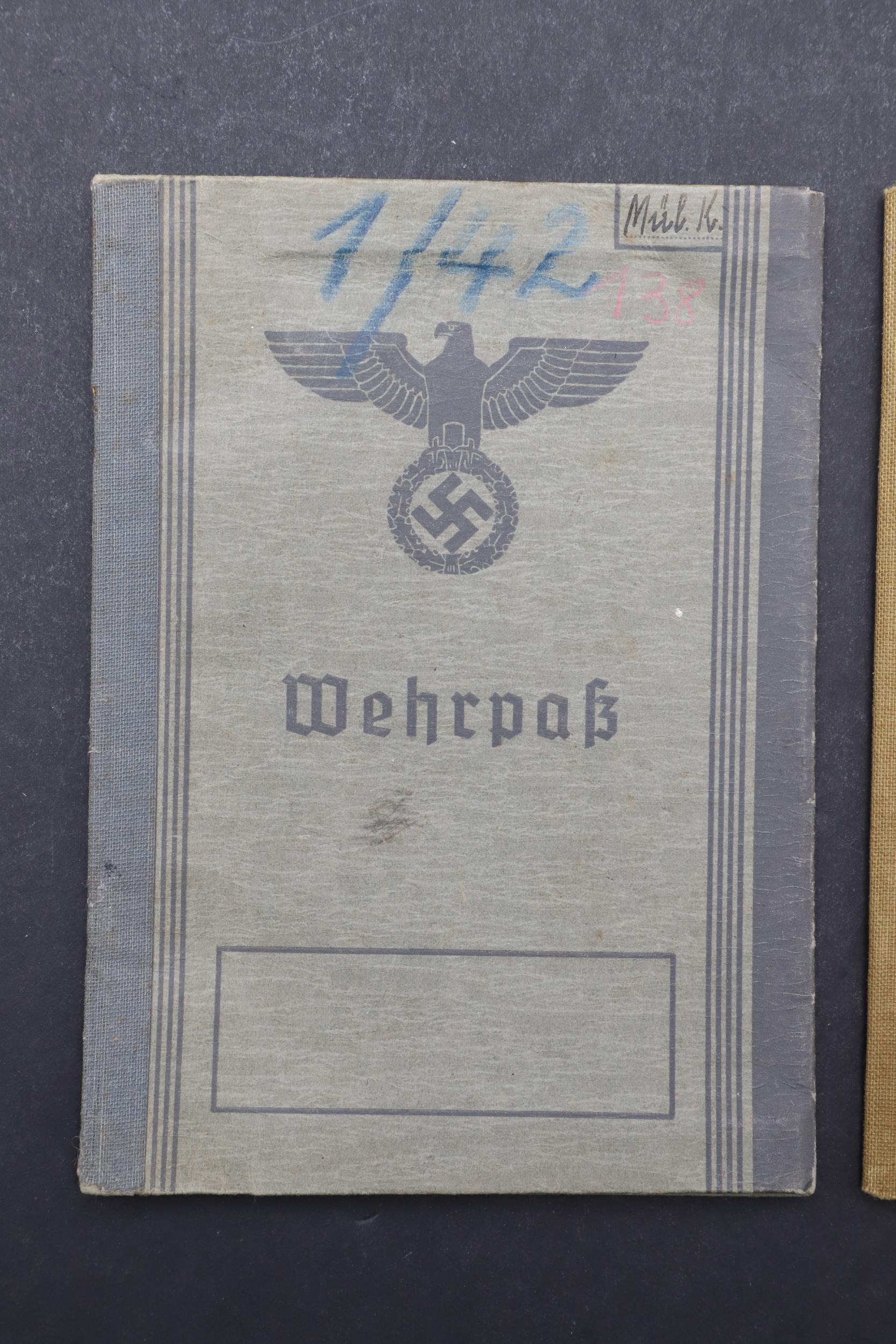A SECOND WORLD WAR GERMAN IDENTITY CARD AND A WEHRPASS COVER. - Image 3 of 9