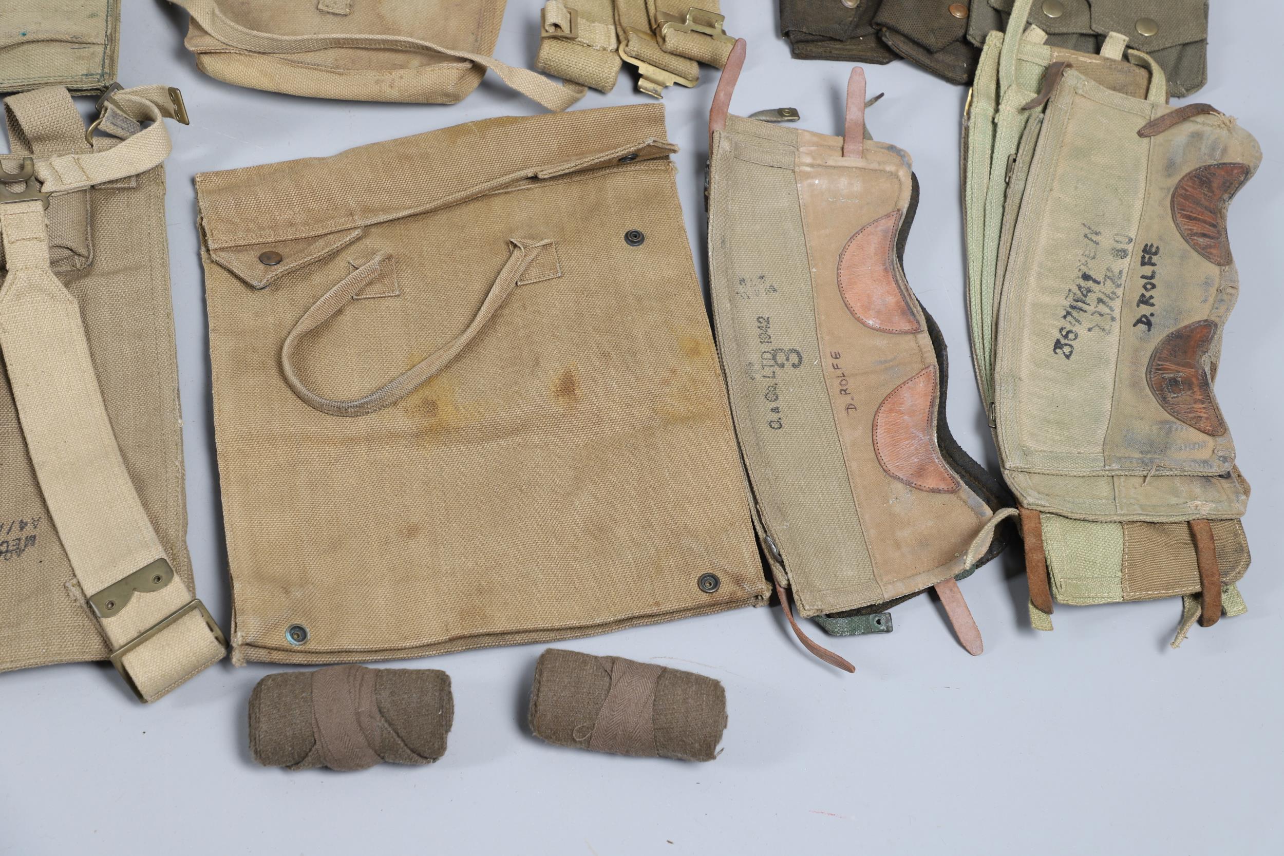 A LARGE COLLECTION OF SECOND WORLD WAR AND LATER WEBBING AND SIMILAR ITEMS. - Image 24 of 27