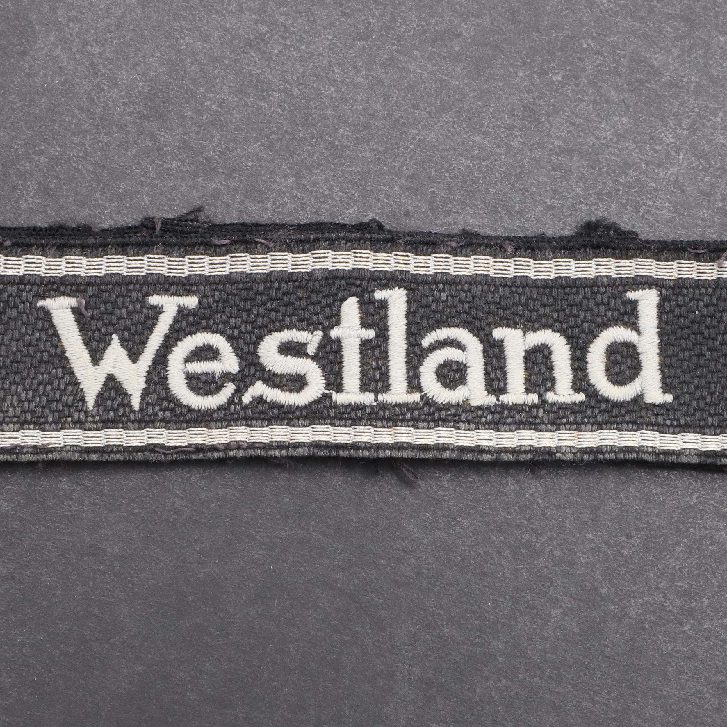 A SECOND WORLD WAR WAFFEN-SS 'WESTLAND' CUFFBAND. - Bild 3 aus 7