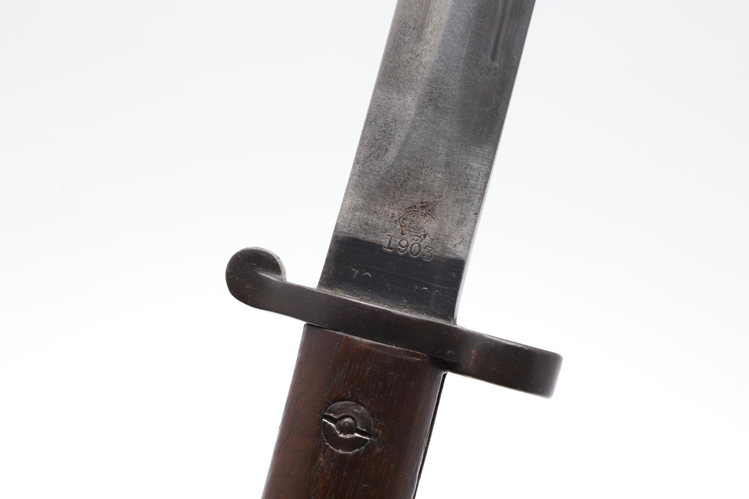 A 1903 PATTERN BAYONET AND SCABBARD. - Image 10 of 12