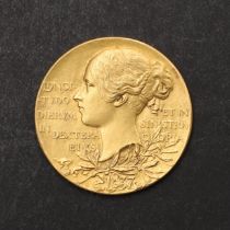 A GOLD MEDAL COMMEMORATING QUEEN VICTORIA'S DIAMOND JUBILEE.