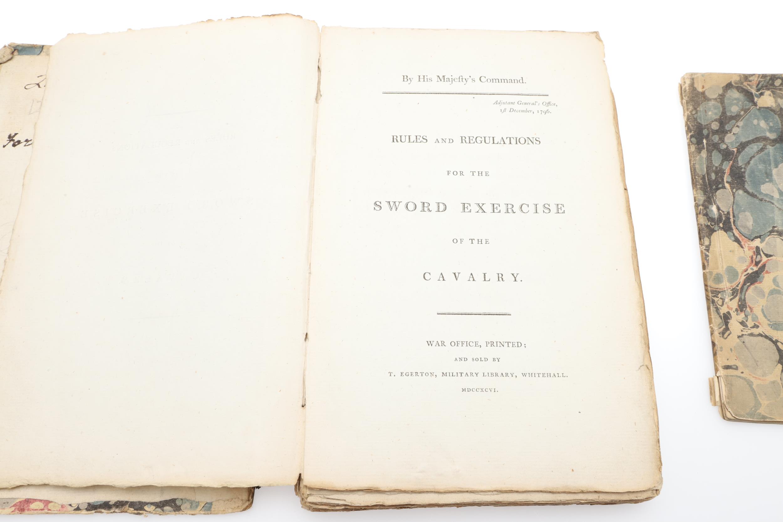 RULES AND REGULATIONS FOR THE SWORD EXERCISE OF THE CAVALRY, 1796. AND TREATISE ON THE NEW BROAD SWO - Image 5 of 16