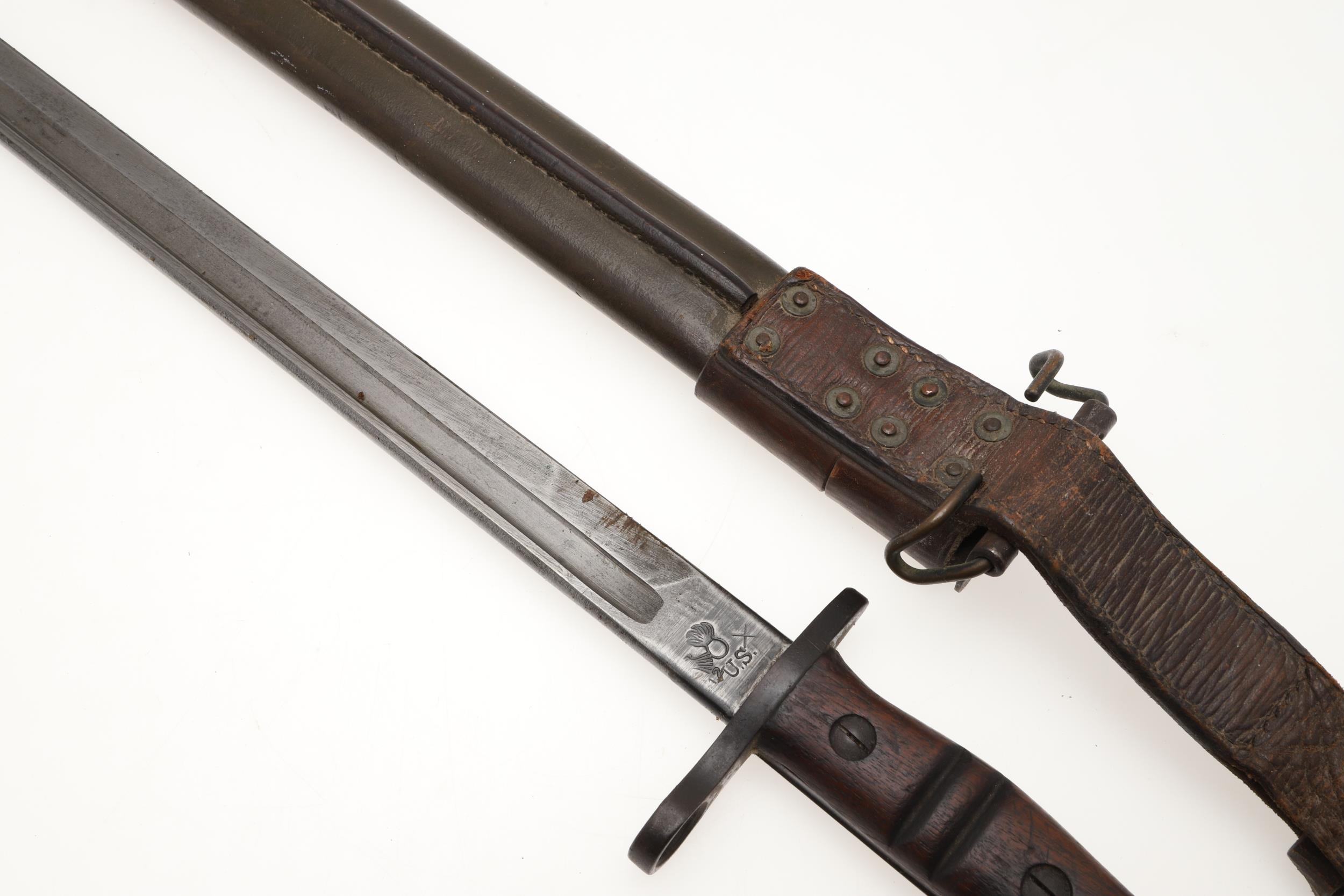 AN AMERICAN REMINGTON FIRST WORLD WAR 1917 PATTERN BAYONET AND SCABBARD. - Image 7 of 8