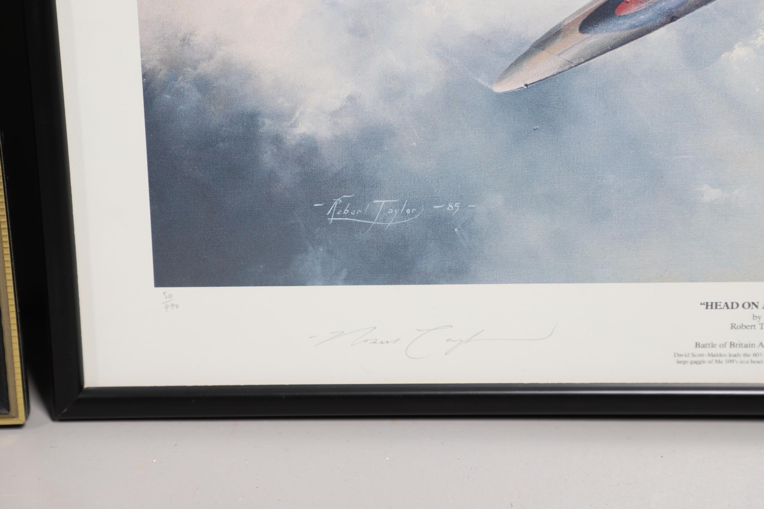 THREE SECOND WORLD WAR AVIATION PRINTS AFTER ROBERT TAYLOR WITH VARIOUS SIGNATURES. - Bild 11 aus 13