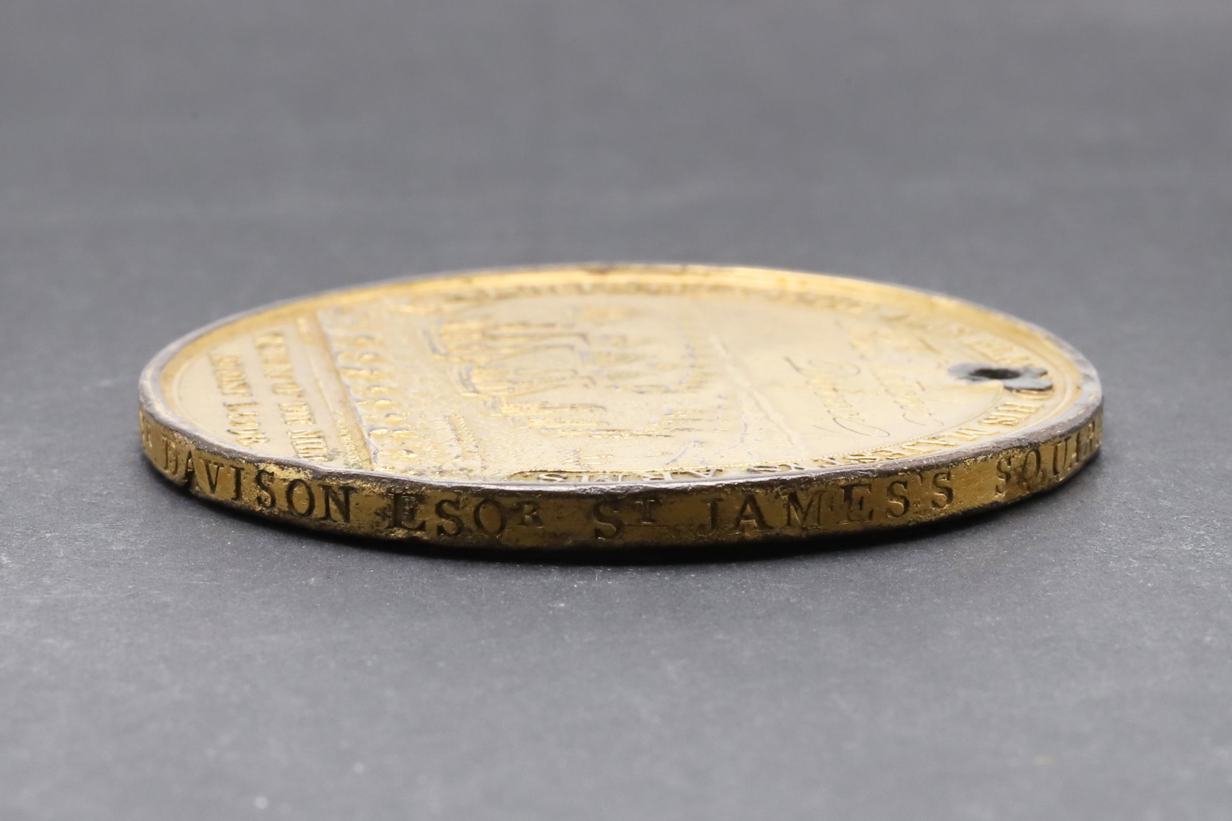 DAVISON'S MEDAL FOR THE BATTLE OF THE NILE, 1798, AWARDED TO THOMAS MATCHER, DEFENCE. - Image 4 of 5