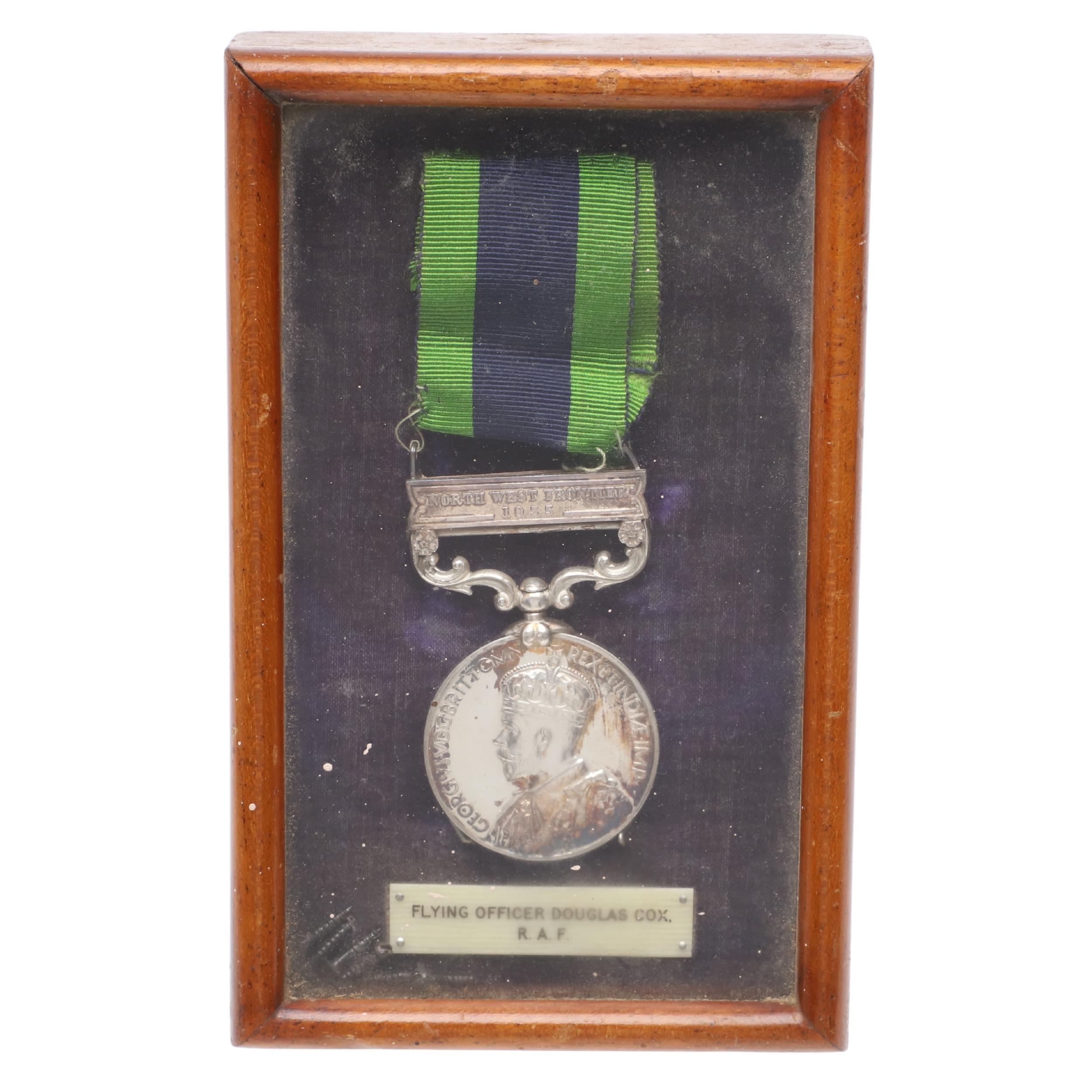 A GEORGE V INDIAN GENERAL SERVICE MEDAL TO A FLYING OFFICER KILLED IN 1936.