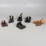 A COLLECTION OF MILITARY TYPE BOOTS TO INCLUDE A PAIR OF GERMAN TYPE BOOTS.
