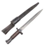 A 1903 PATTERN BAYONET AND SCABBARD.