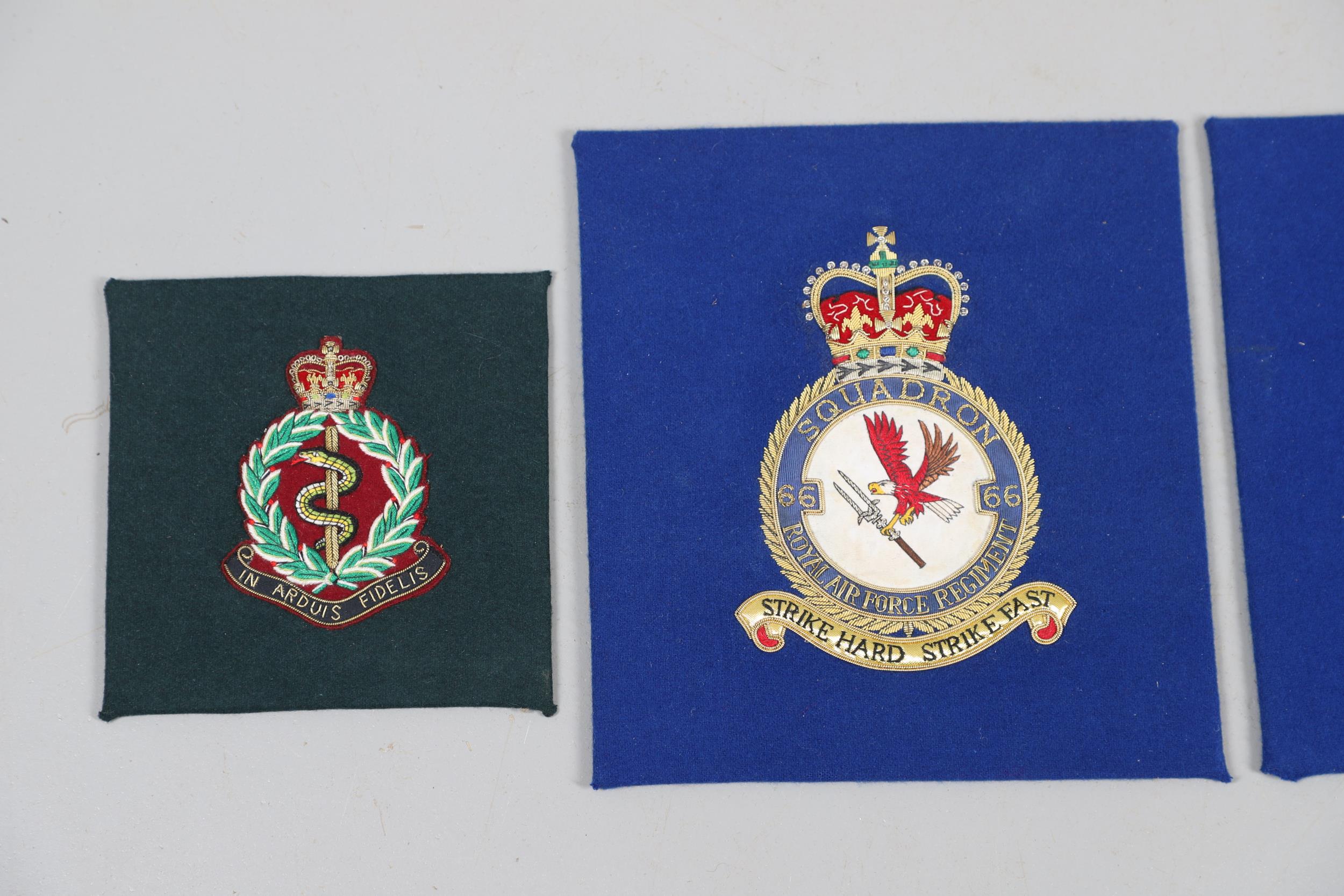 A COLLECTION OF FRAMED NEEDLEWORK MILITARY AND ROYAL CRESTS. - Image 9 of 16