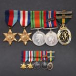 A SECOND WORLD WAR GROUP OF FIVE WITH TERRITORIAL DECORATION AND MINIATURES.
