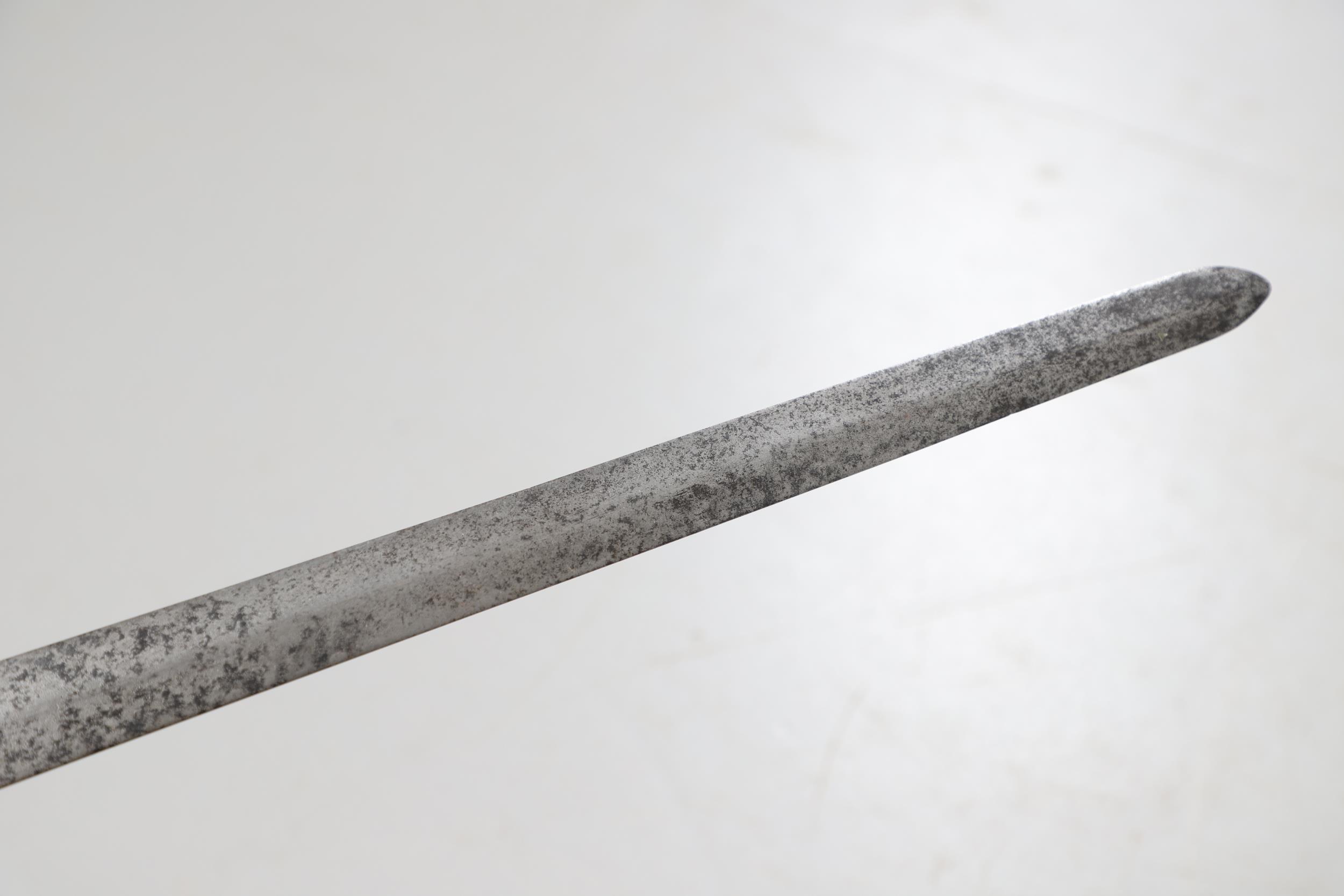 A 19TH CENTURY BELGIAN SMALL SWORD, ANOTHER SIMILAR AND A HARPOON POINT. - Image 10 of 15