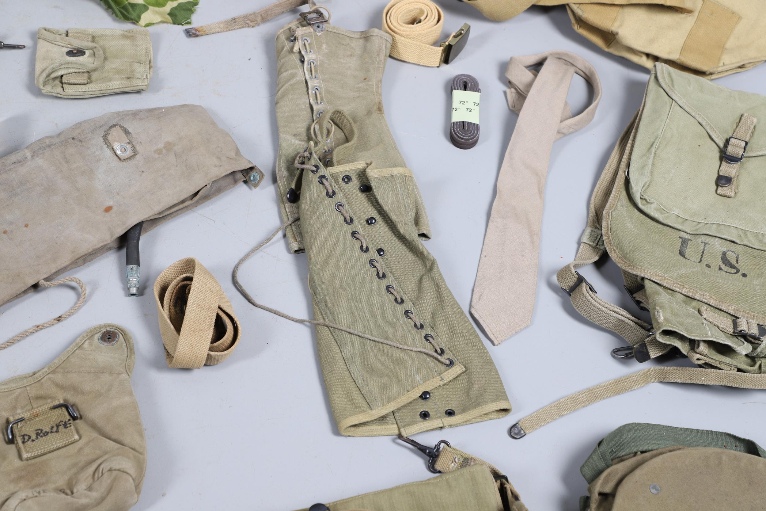 A COLLECTION OF SECOND WORLD WAR AND LATER AMERICAN WEBBING AND SIMILAR ITEMS. - Image 17 of 29