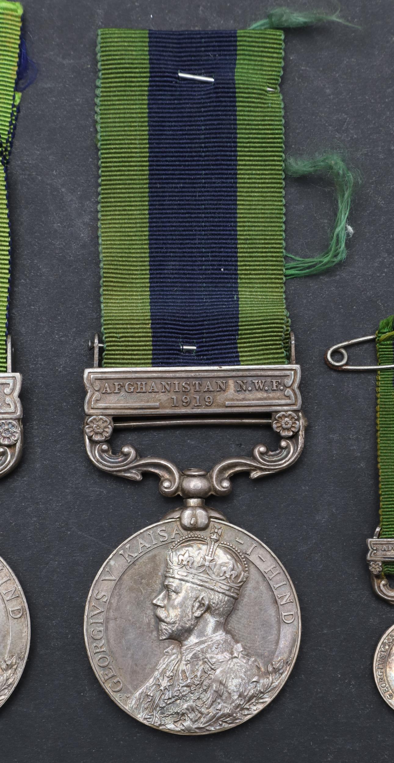 TWO INDIA GENERAL SERVICE MEDALS APPARENTLY AWARDED TO THE SAME MAN, A CASUALTY OF A BOMBING INCIDEN - Image 3 of 8