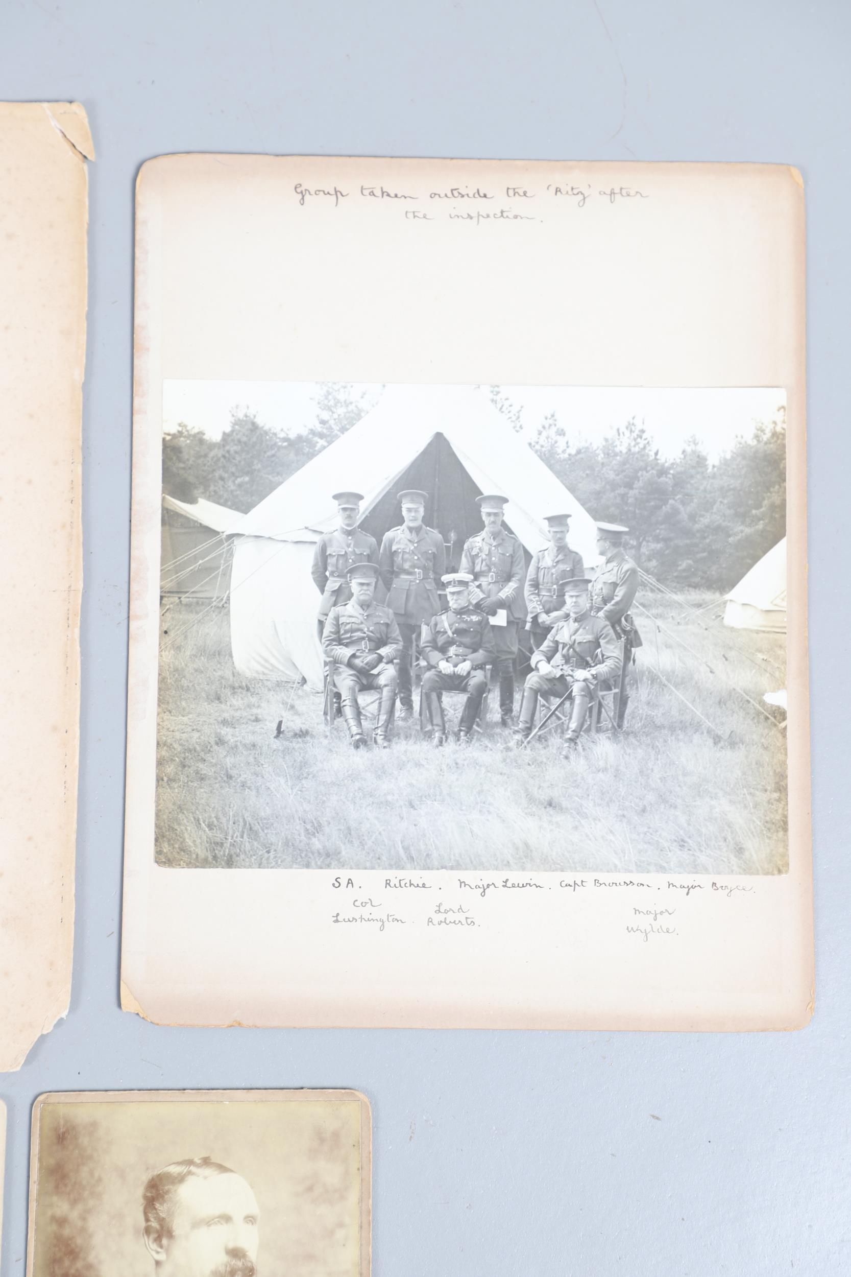 A PHOTOGRAPH OF LORD ROBERTS AND OTHER OFFICERS, AND SIMILAR IMAGES. - Image 3 of 7