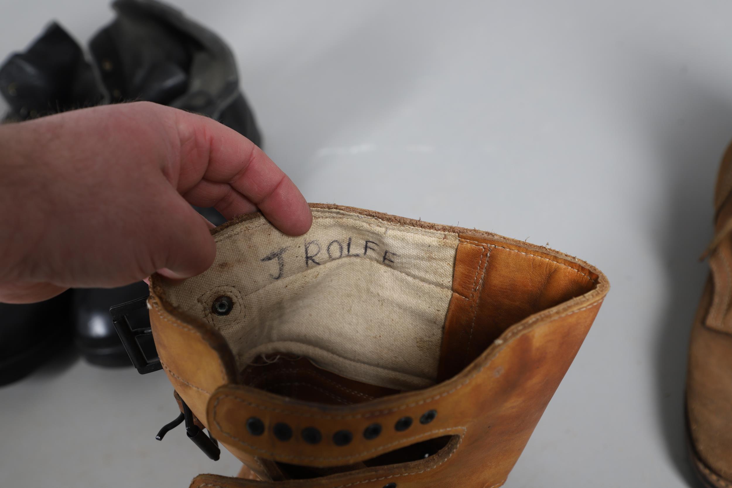 A COLLECTION OF MILITARY TYPE BOOTS TO INCLUDE A PAIR OF GERMAN TYPE BOOTS. - Image 8 of 14