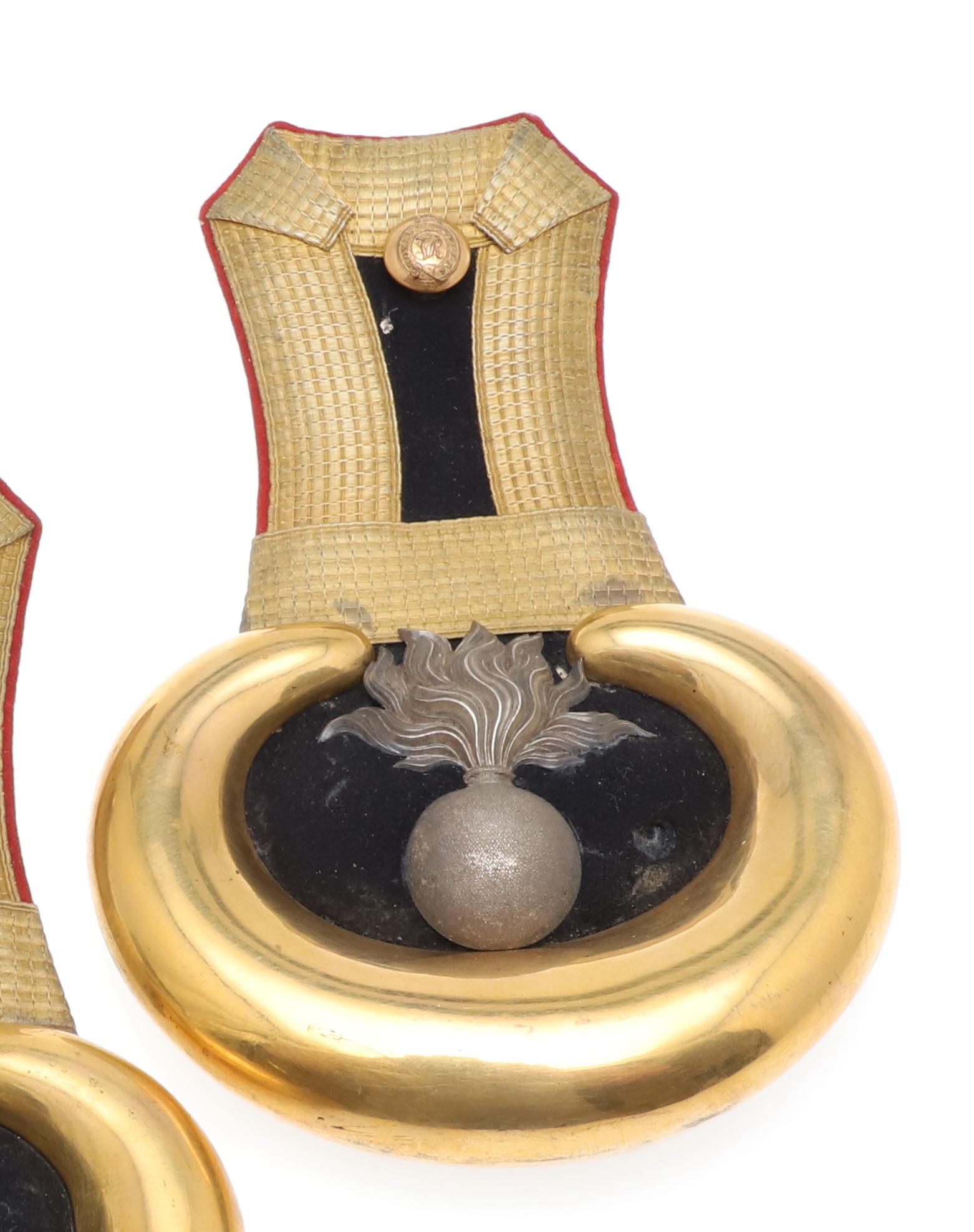 A PAIR OF VICTORIAN ROYAL ENGINEERS EPAULETTES. - Image 3 of 17