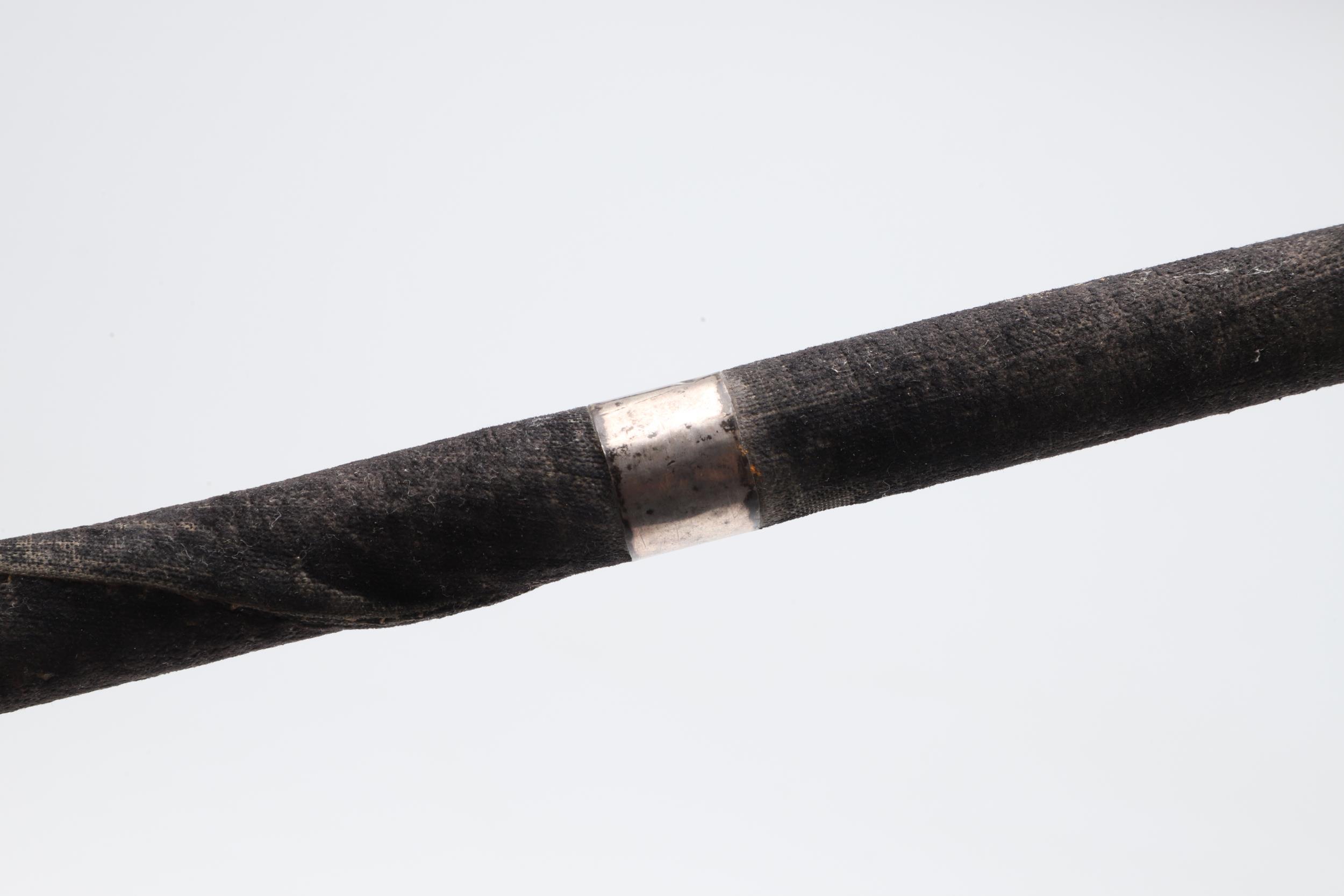 A VERY UNUSUAL SILVER MOUNTED TURKISH PUSIKAN OR GENERAL'S BATON. - Image 10 of 12