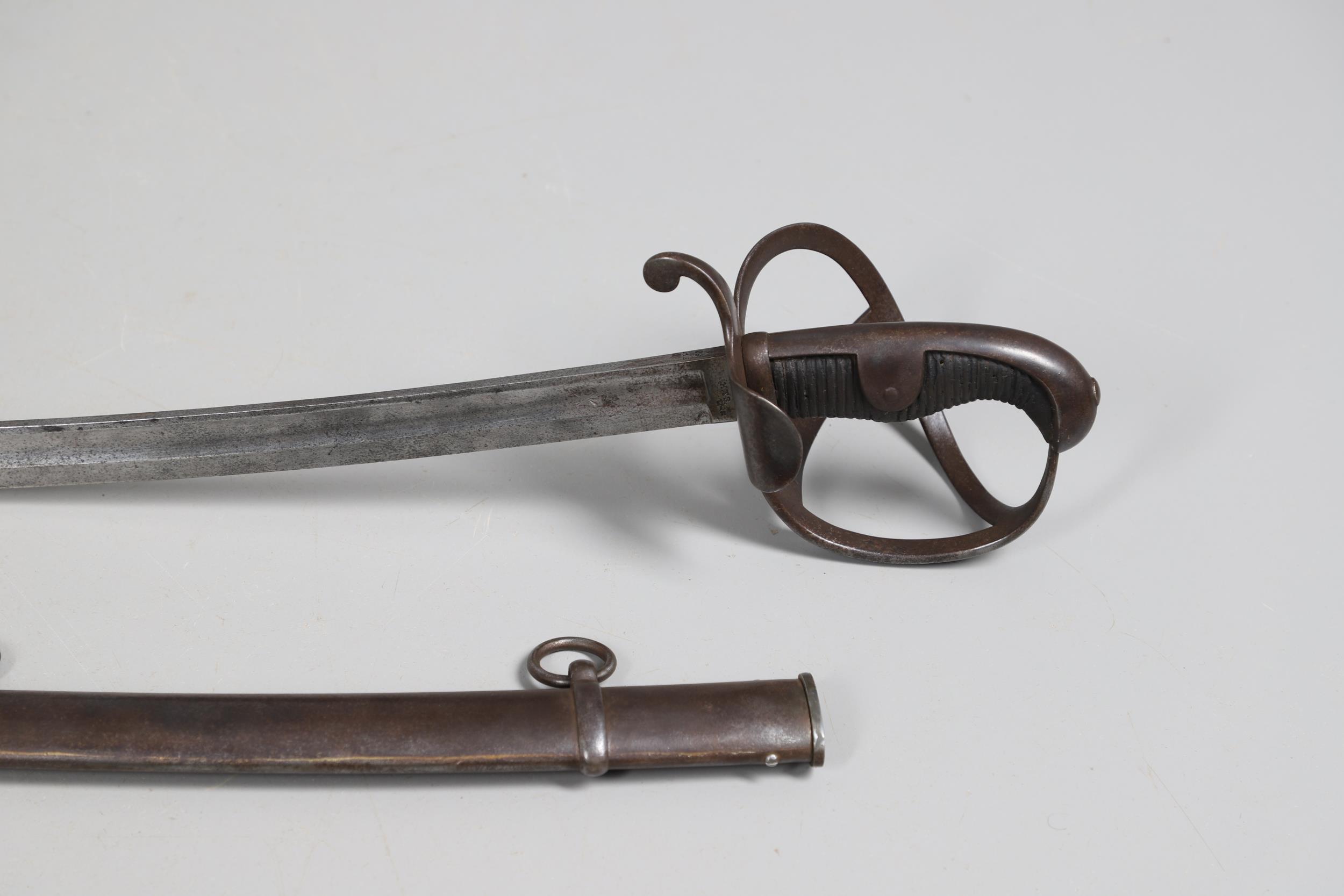 AN UNUSUAL BRITISH CRIMEAN WAR PERIOD ROYAL ENGINEERS DRIVERS SWORD AND SCABBARD. - Image 12 of 13