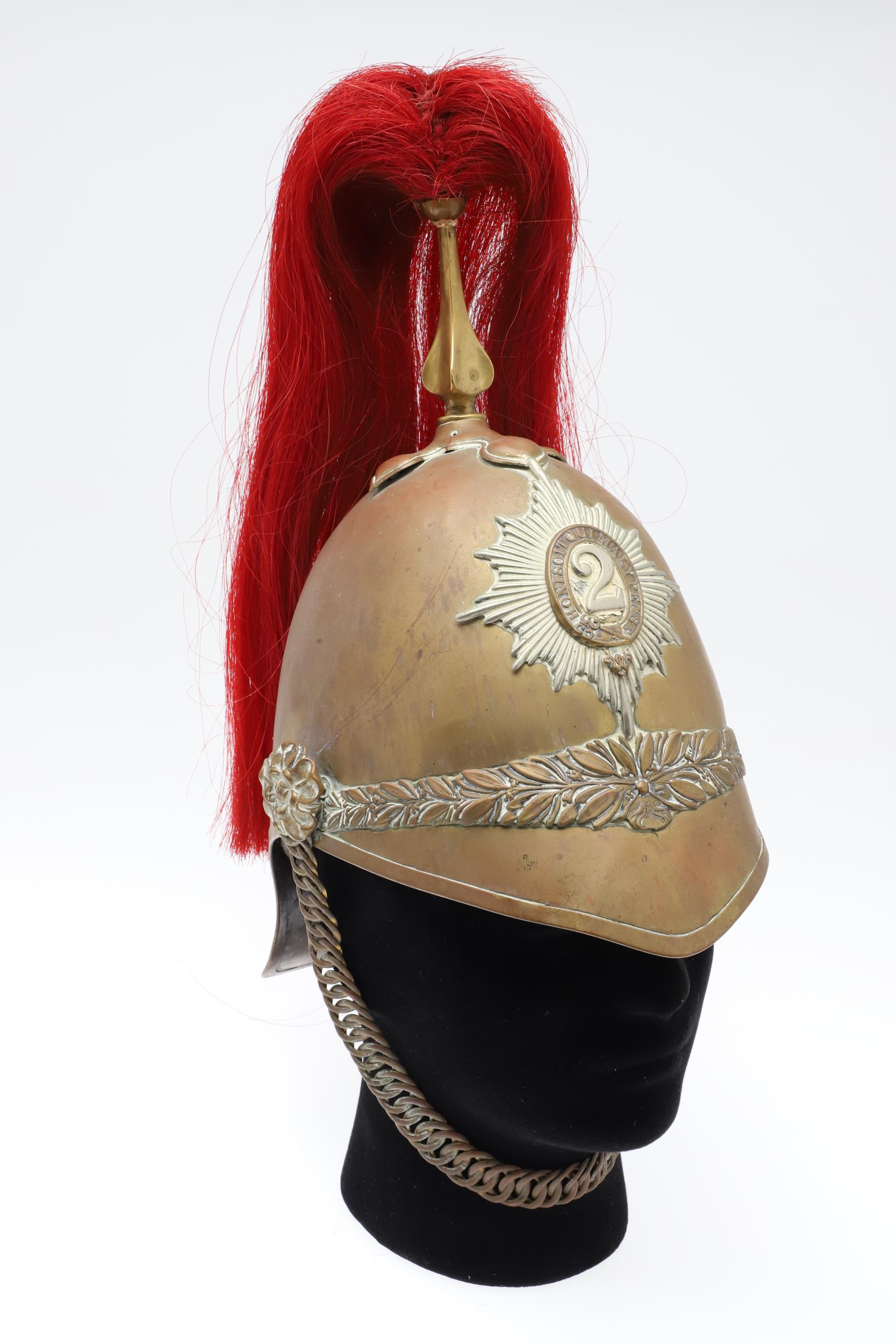 A 2ND (QUEEN'S BAYS) DRAGOON GUARDS 1871 PATTERN HELMET. - Image 2 of 14