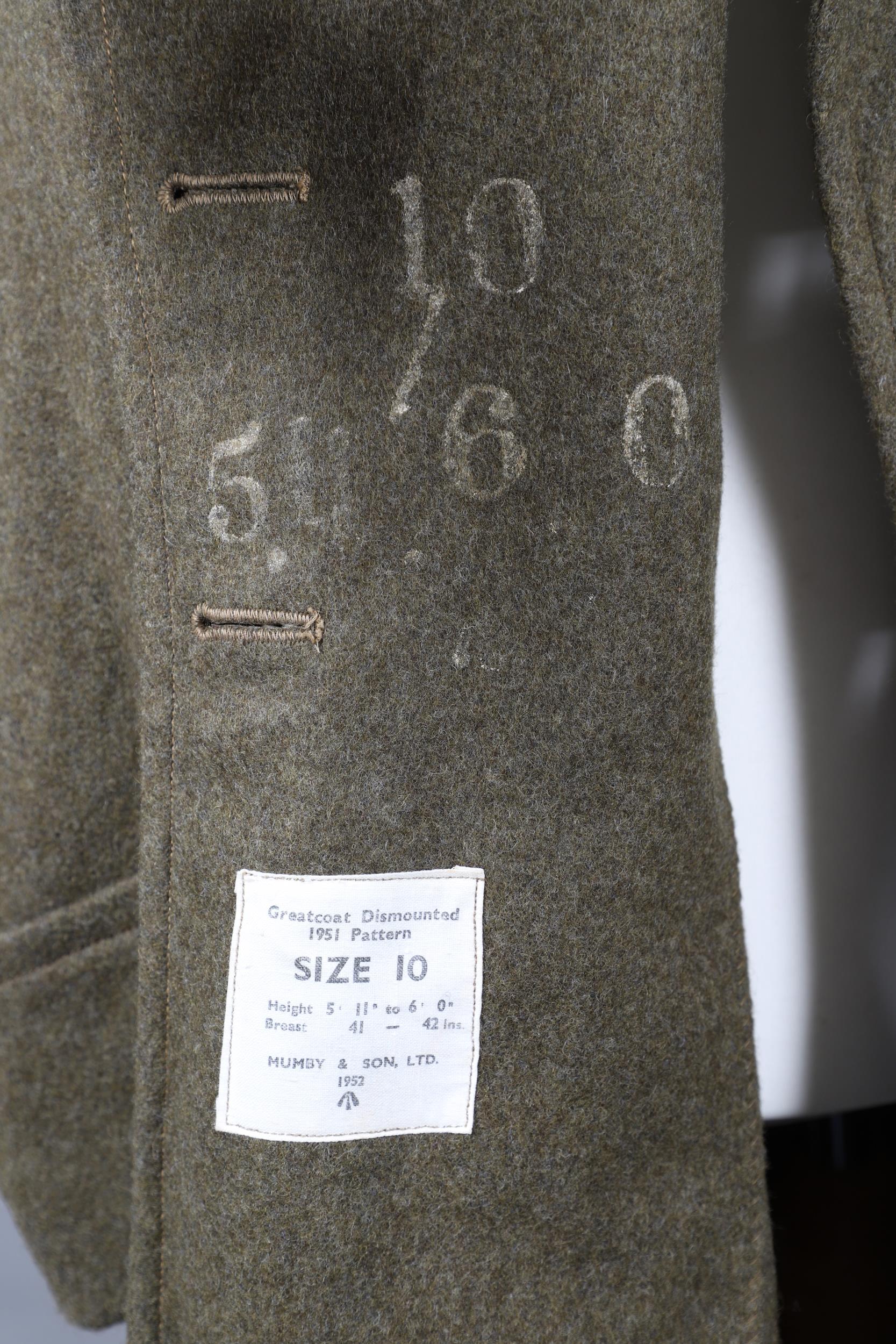 A 1951 PATTERN ARMY GREATCOAT AND A SIMILAR RAF GREATCOAT. - Image 4 of 17