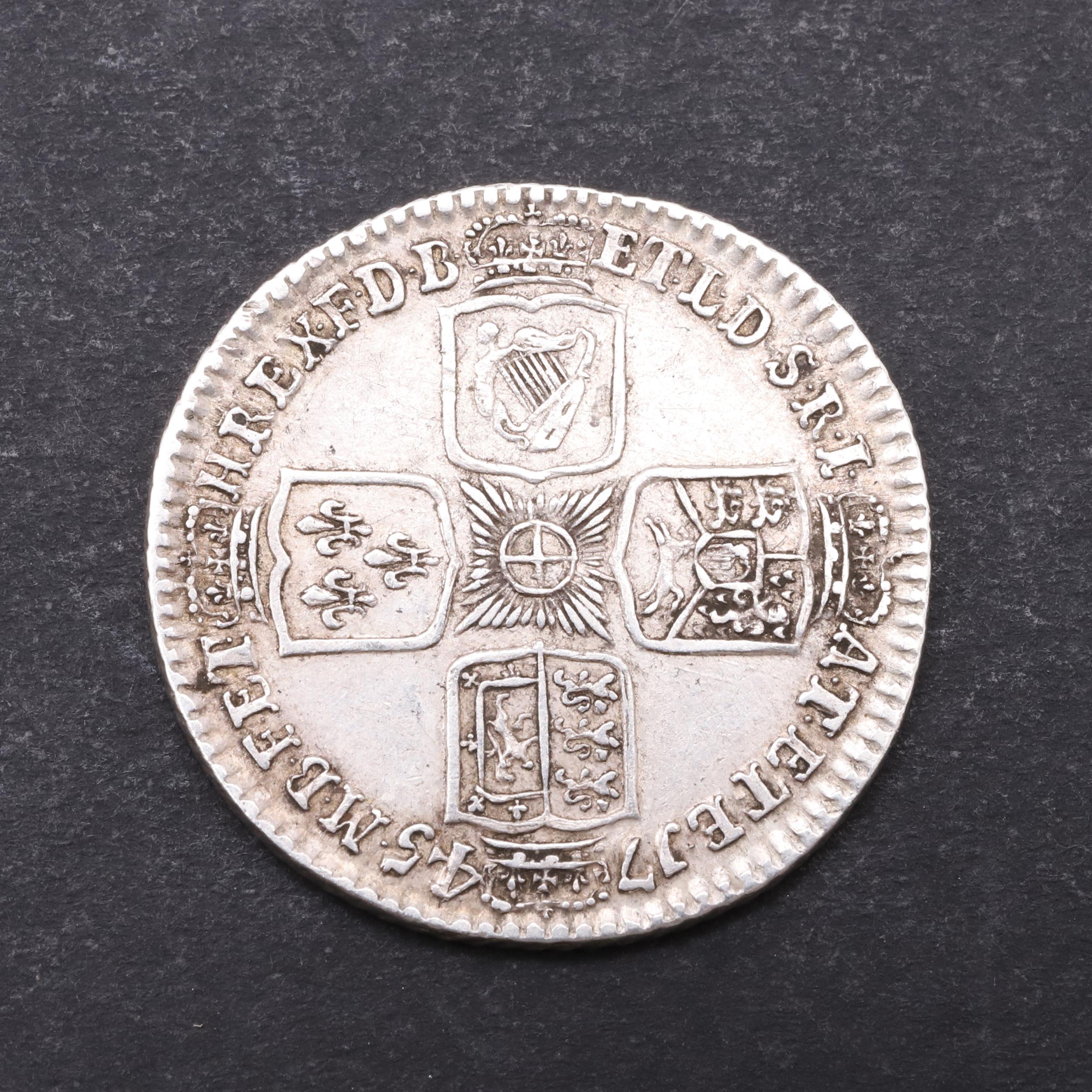 A GEORGE II LIMA SHILLING, 1745. - Bild 2 aus 3