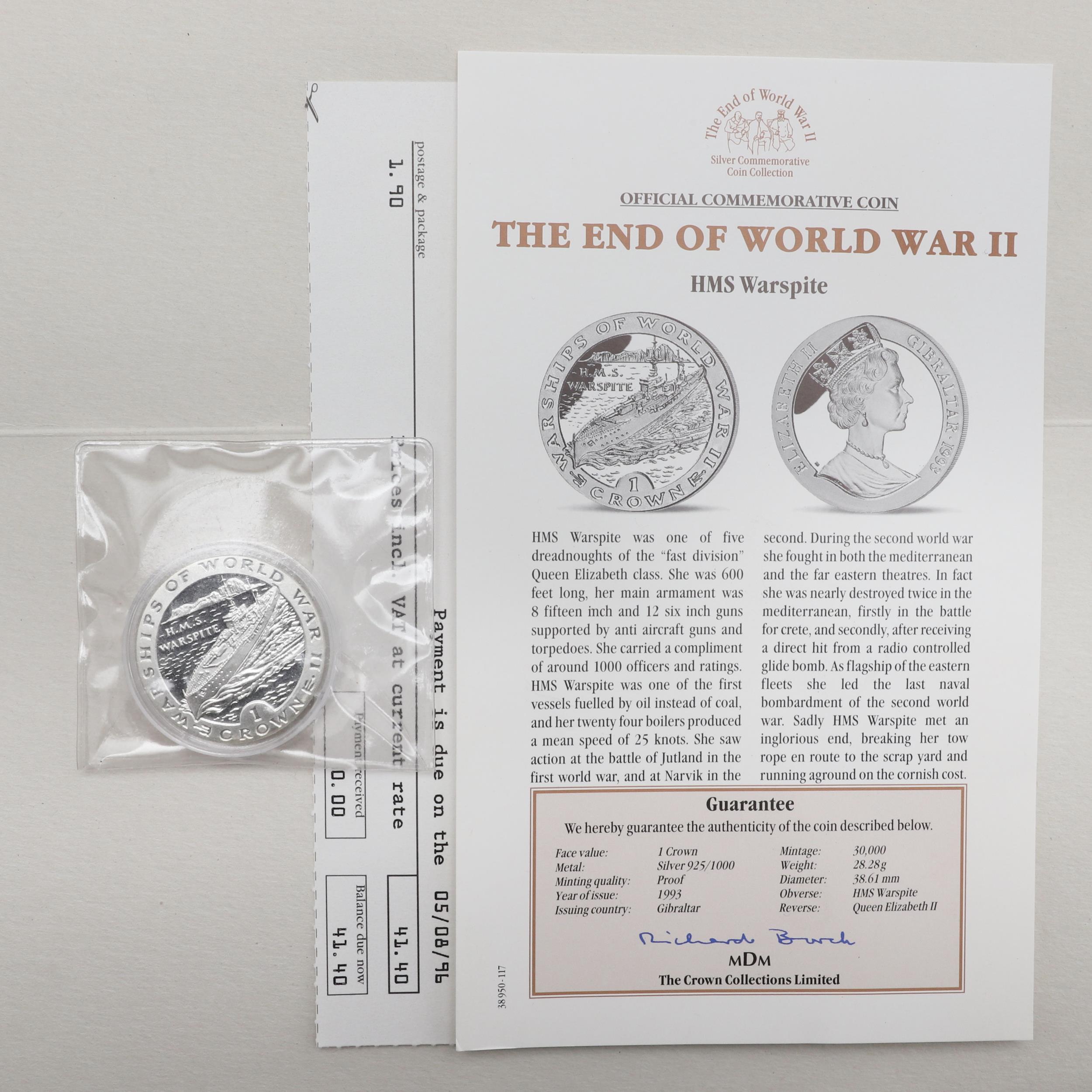 A COLLECTION OF 'THE END OF WORLD WAR II' SILVER PROOF CROWNS. - Bild 6 aus 12