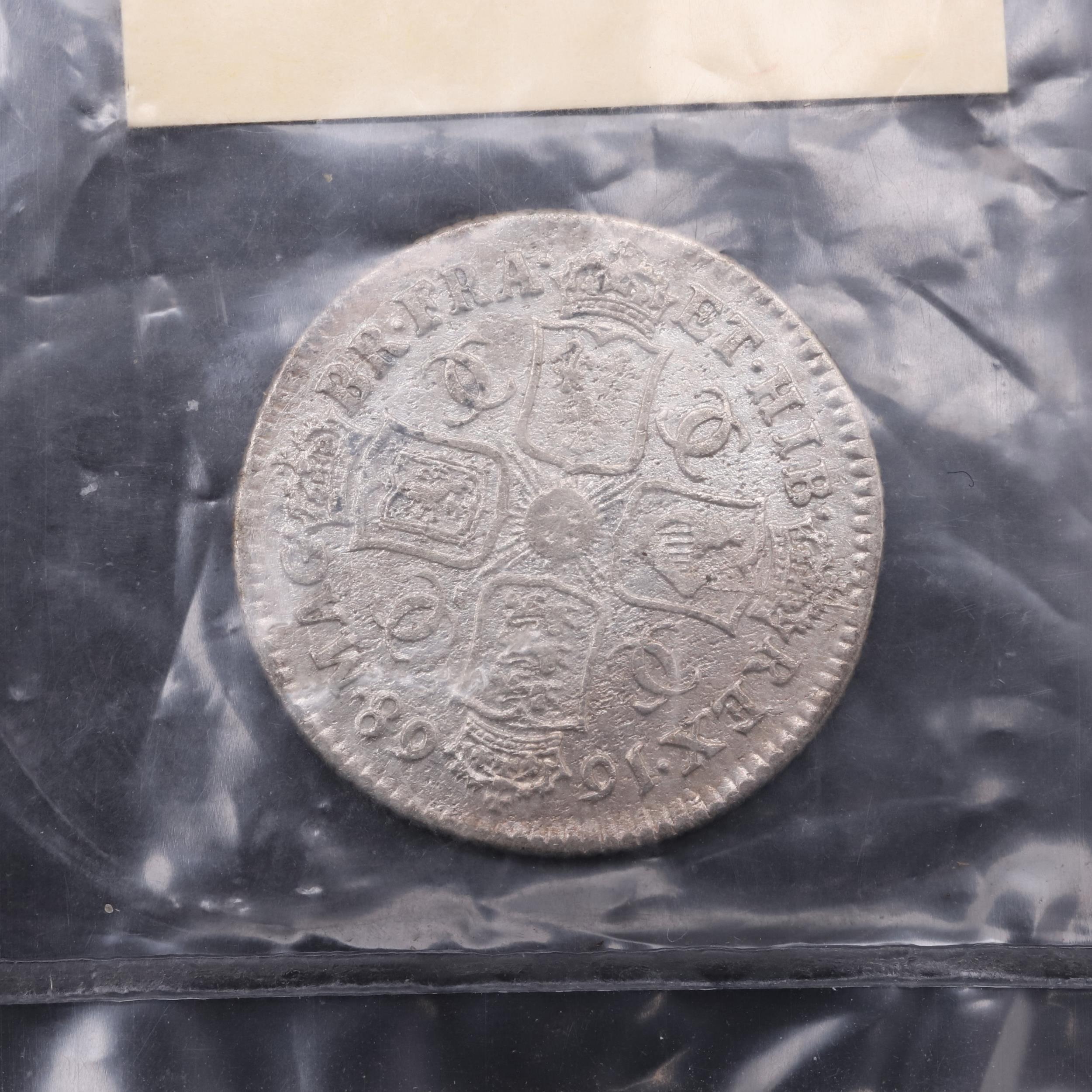 A CHARLES II SHILLING, 1668, FROM THE WRECK OF THE ASSOCIATION. - Image 2 of 3