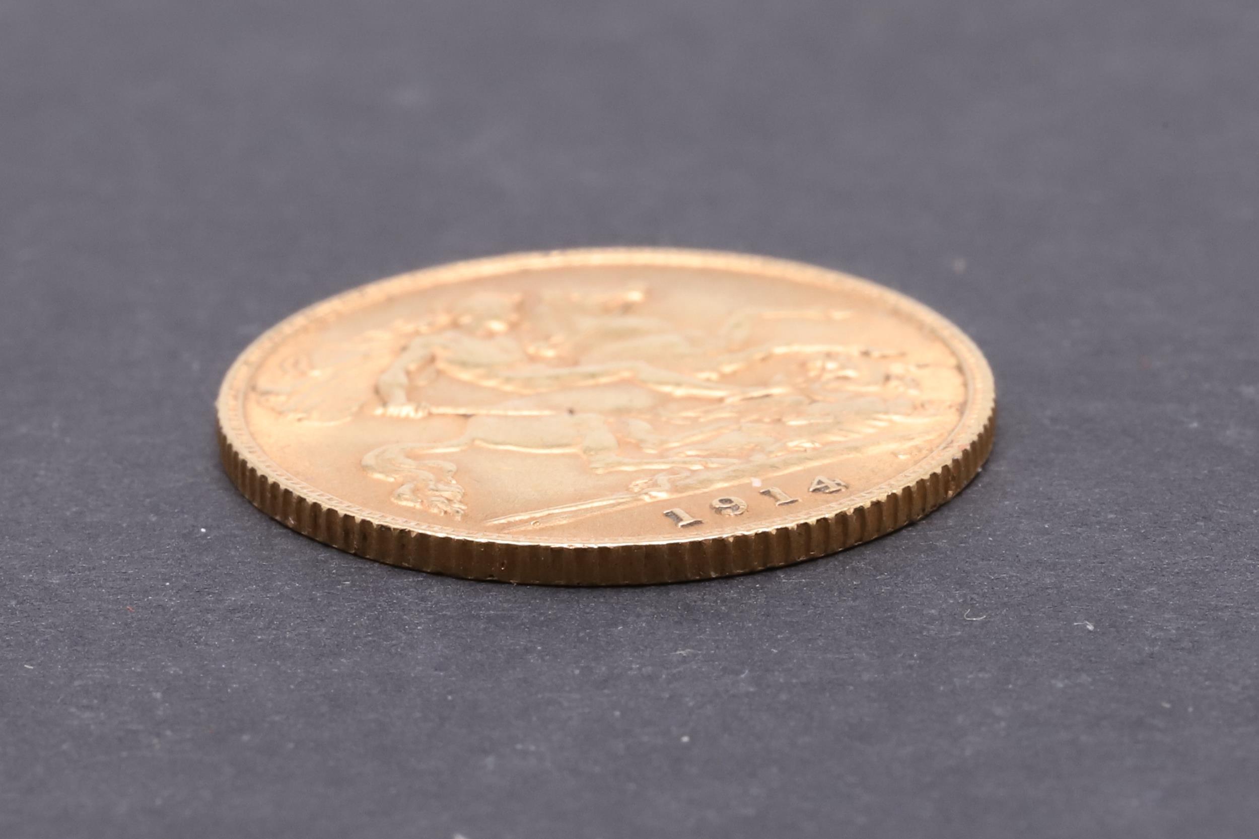 A GEORGE V HALF SOVEREIGN, 1914. - Bild 3 aus 3