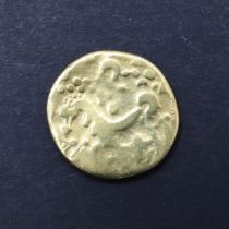 BRITISH IRON AGE, BRITISH IRON AGE, GALLO-BELGIC TYPE GOLD STATER