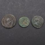 ROMAN IMPERIAL COINAGE: A RADIATE OF ALLECTUS AND TWO OTHERS.