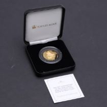 AN ELIZABETH II TRISTAN DA CUNHA PROOF GOLD FIFTY PENCE, 2021.