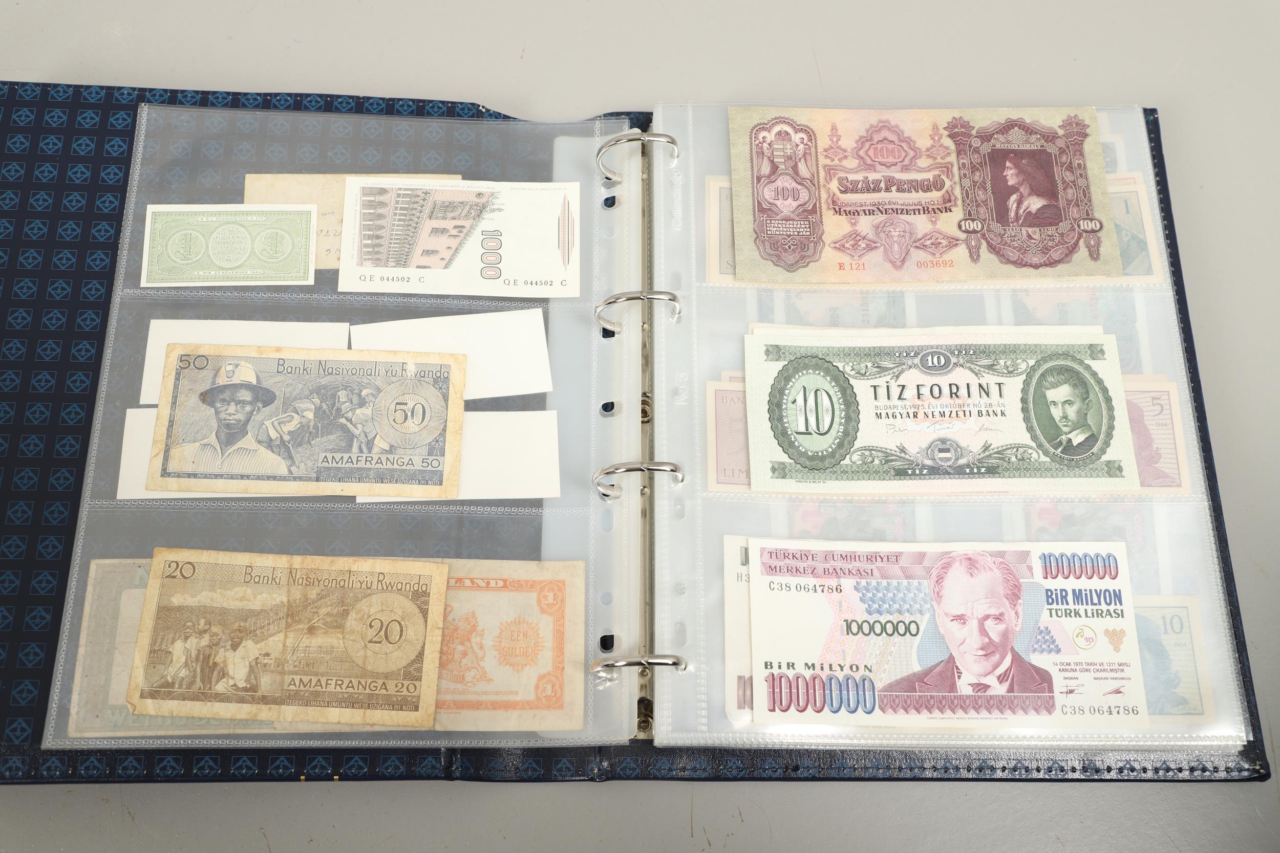 AN ALBUM OF OVER 150 WORLD BANK NOTES TO INCLUDE INDONESIA, IRAQ, CAMBODIA, ISRAEL AND OTHER COUNTRI - Bild 3 aus 15