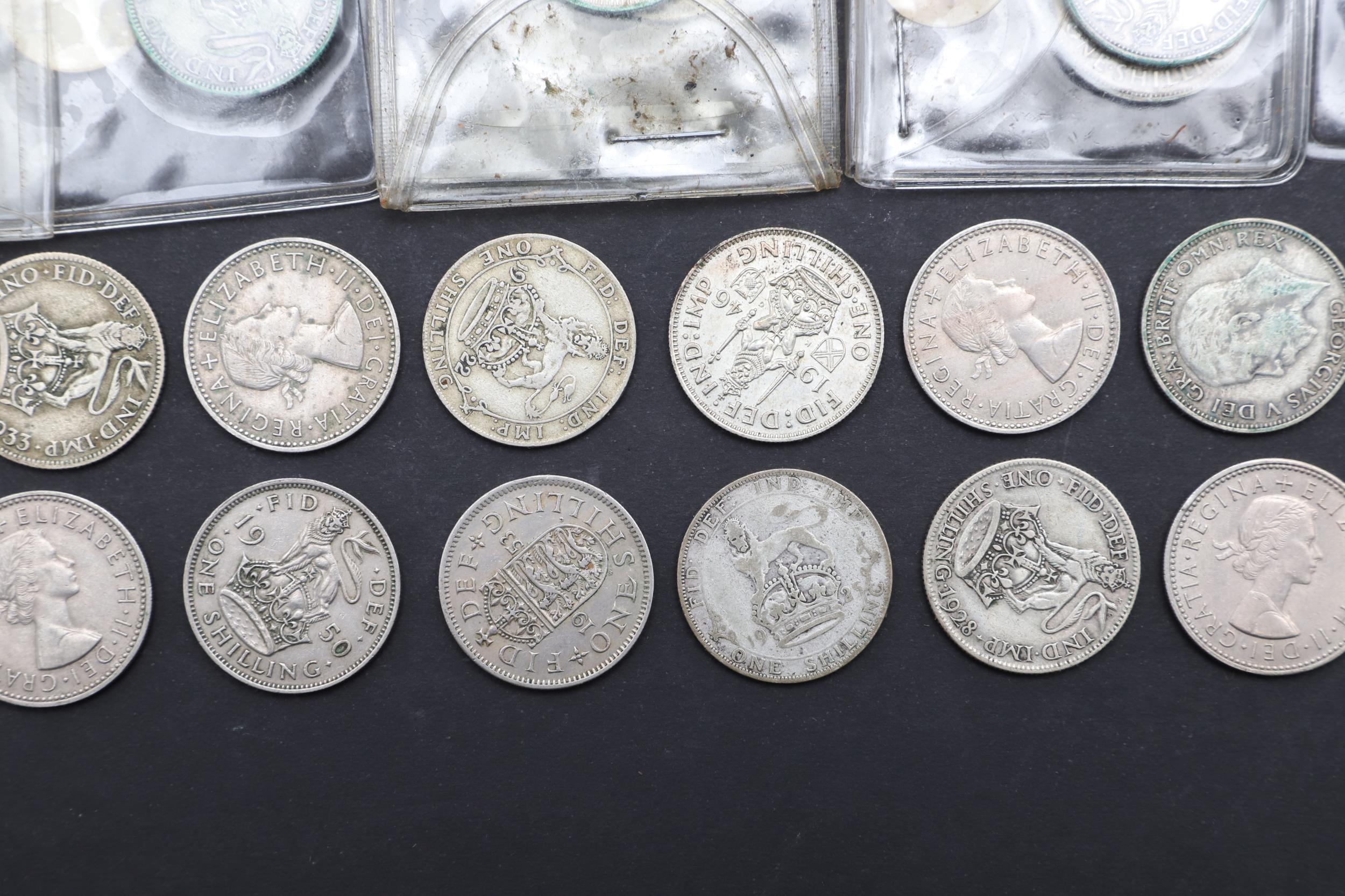 A DATE RUN OF GEORGE V, GEORGE VI AND ELIZABETH II PRE-DECIMAL SHILLLINGS. - Image 9 of 11