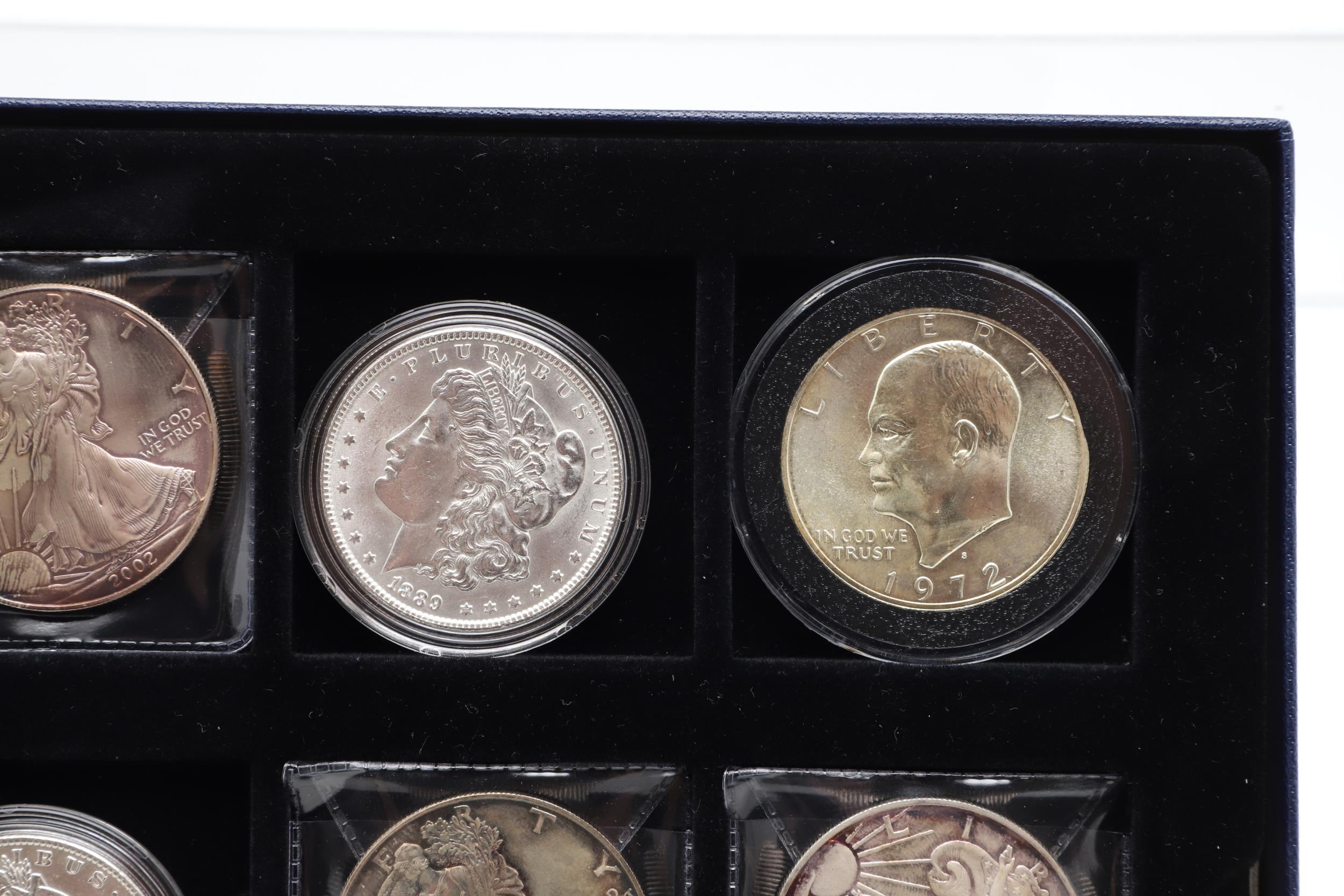 A COLLECTION OF TWELVE AMERICAN DOLLARS TO INCLUDE SILVER MORGAN DOLLARS. - Bild 4 aus 9