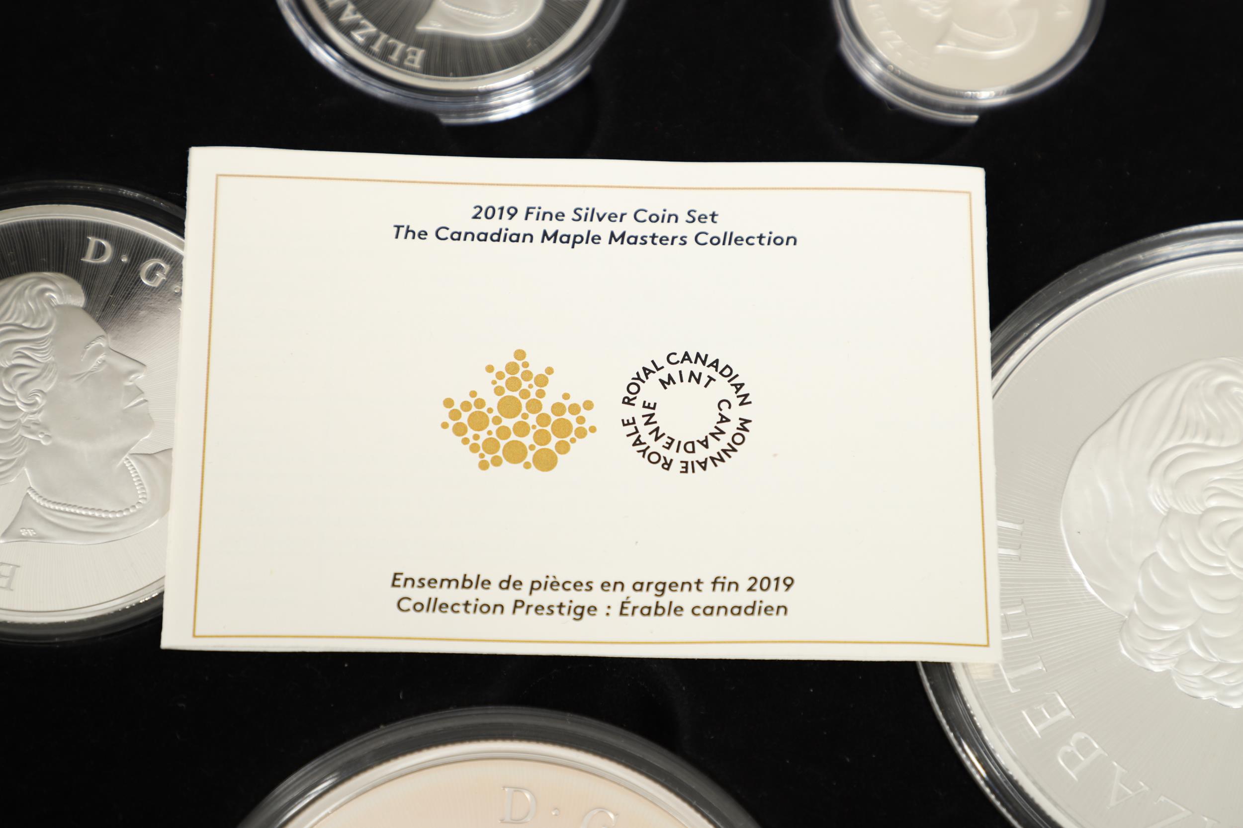 AN ELIZABETH II ROYAL CANADIAN MINT SILVER FIVE COIN 'MAPLE MASTERS' COLLECTION. 2019. - Bild 8 aus 15