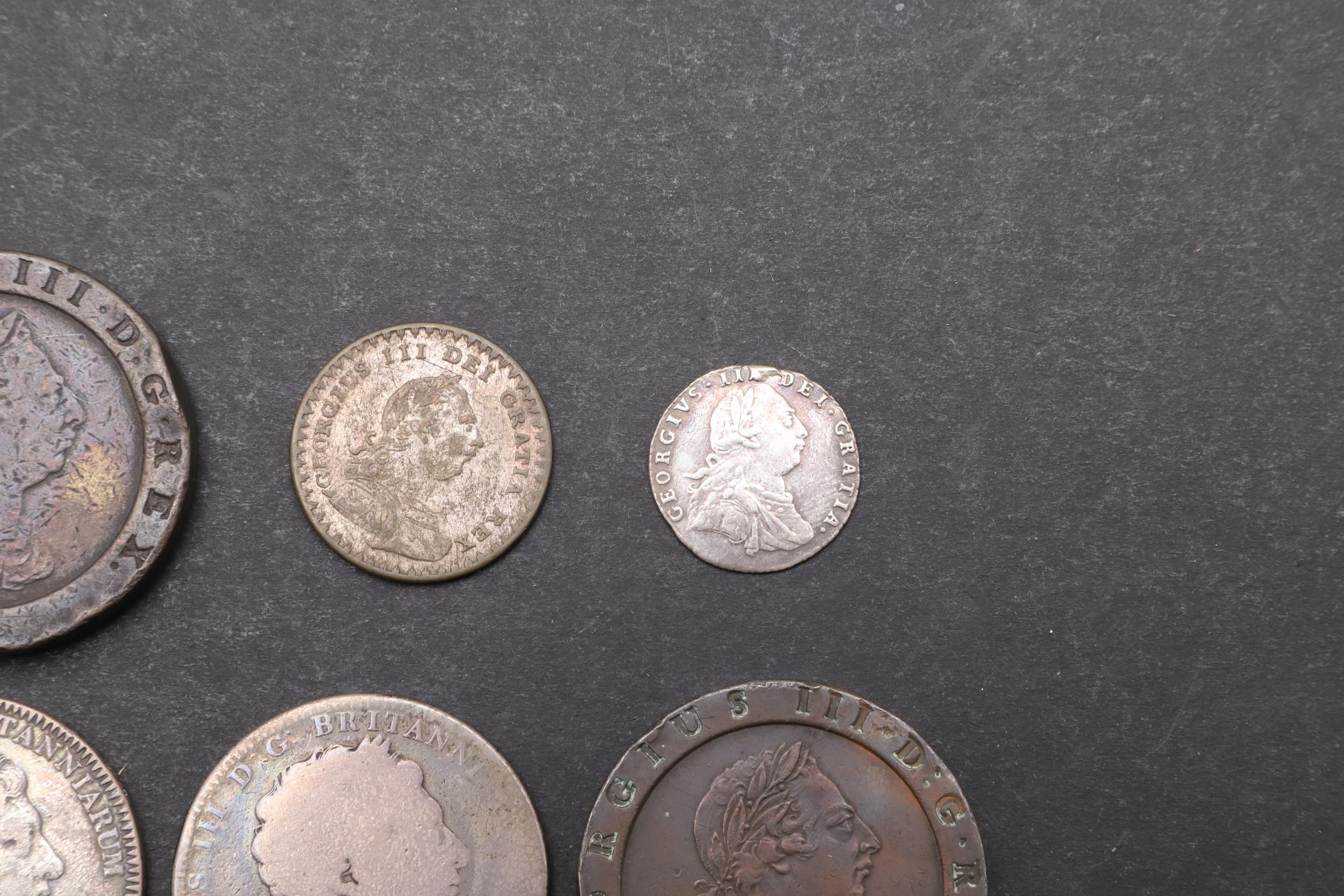 A GEORGE III CROWN AND A SMALL COLLECTION OF SIMILAR COINS. - Image 3 of 7