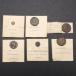 A COLLECTION OF SIX LATE GREEK/EGYPTIAN COINS.