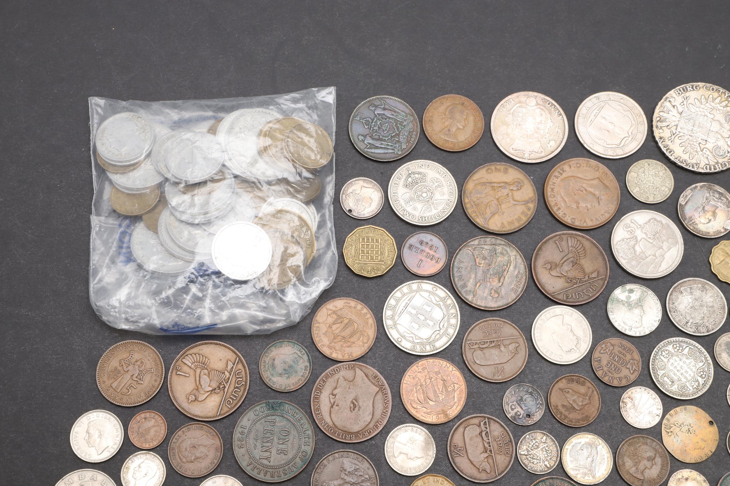 A MIXED COLLECTION OF WORLD SILVER AND OTHER COINS. - Image 2 of 7
